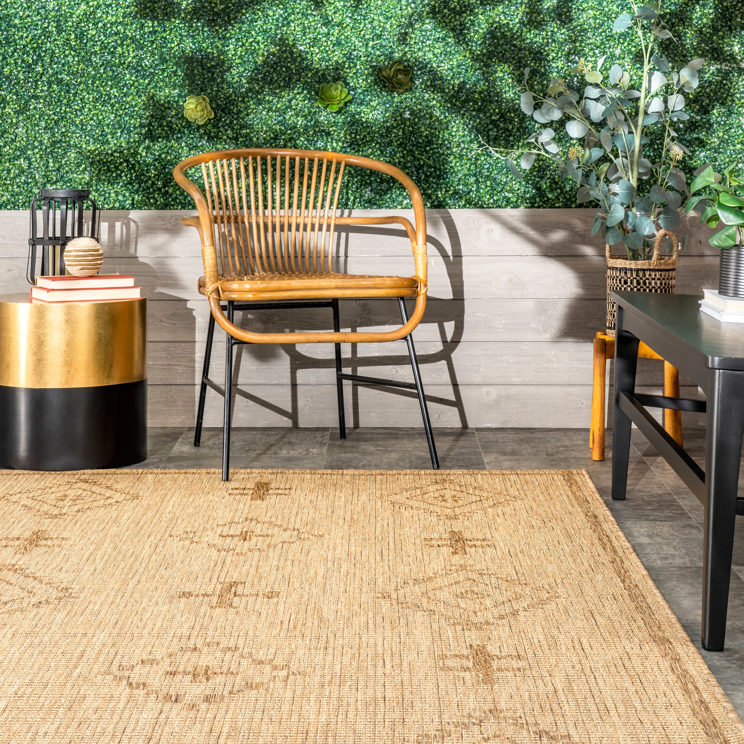 Sonia Geometric Indoor/Outdoor Rug | Beige - Image 4