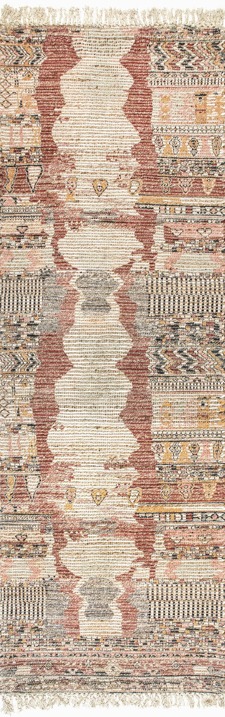 Southwestern Abstract Fringed Rug | Multicolor