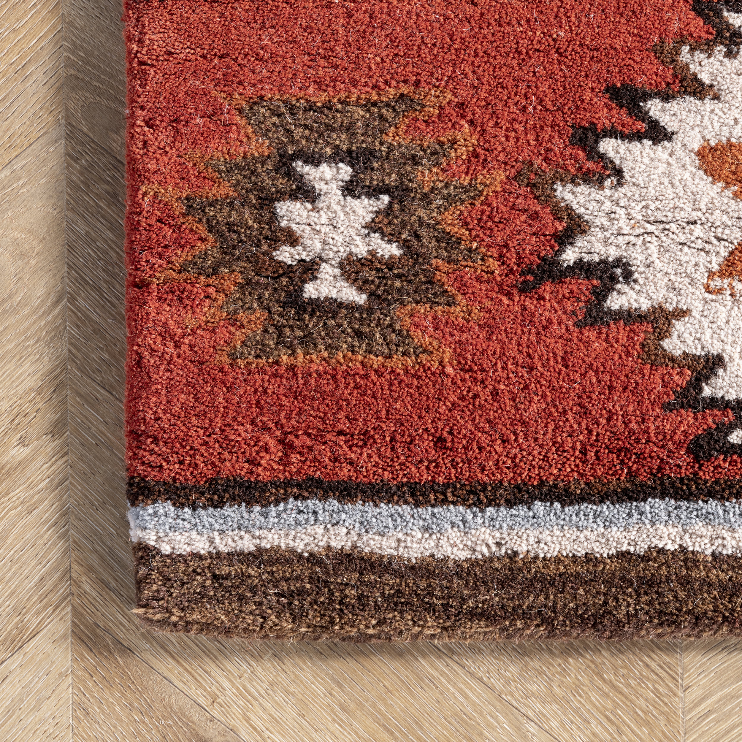Southwestern Rug | Wine - Image 3