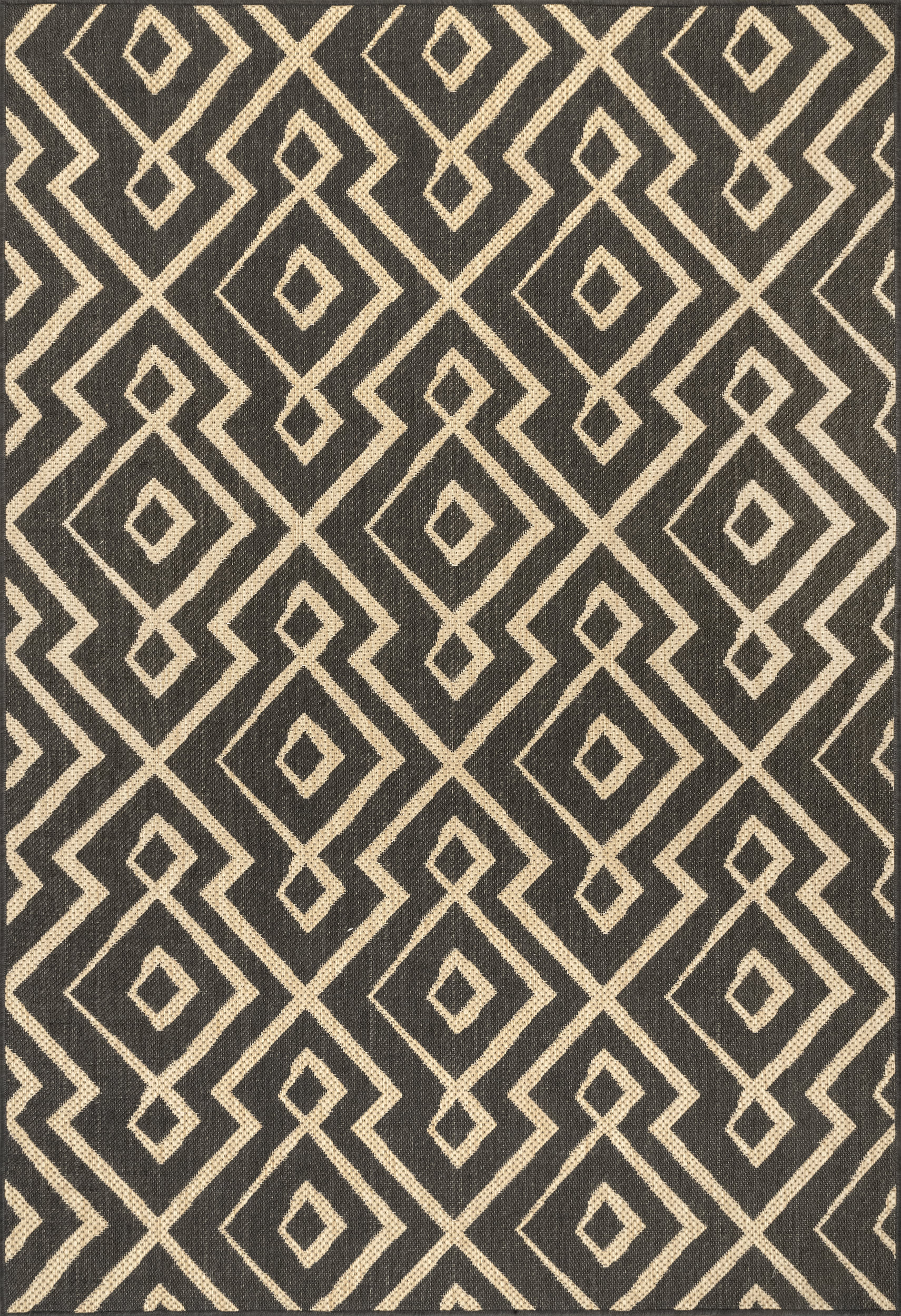Spearhead Trellis Indoor/Outdoor Rug | Charcoal