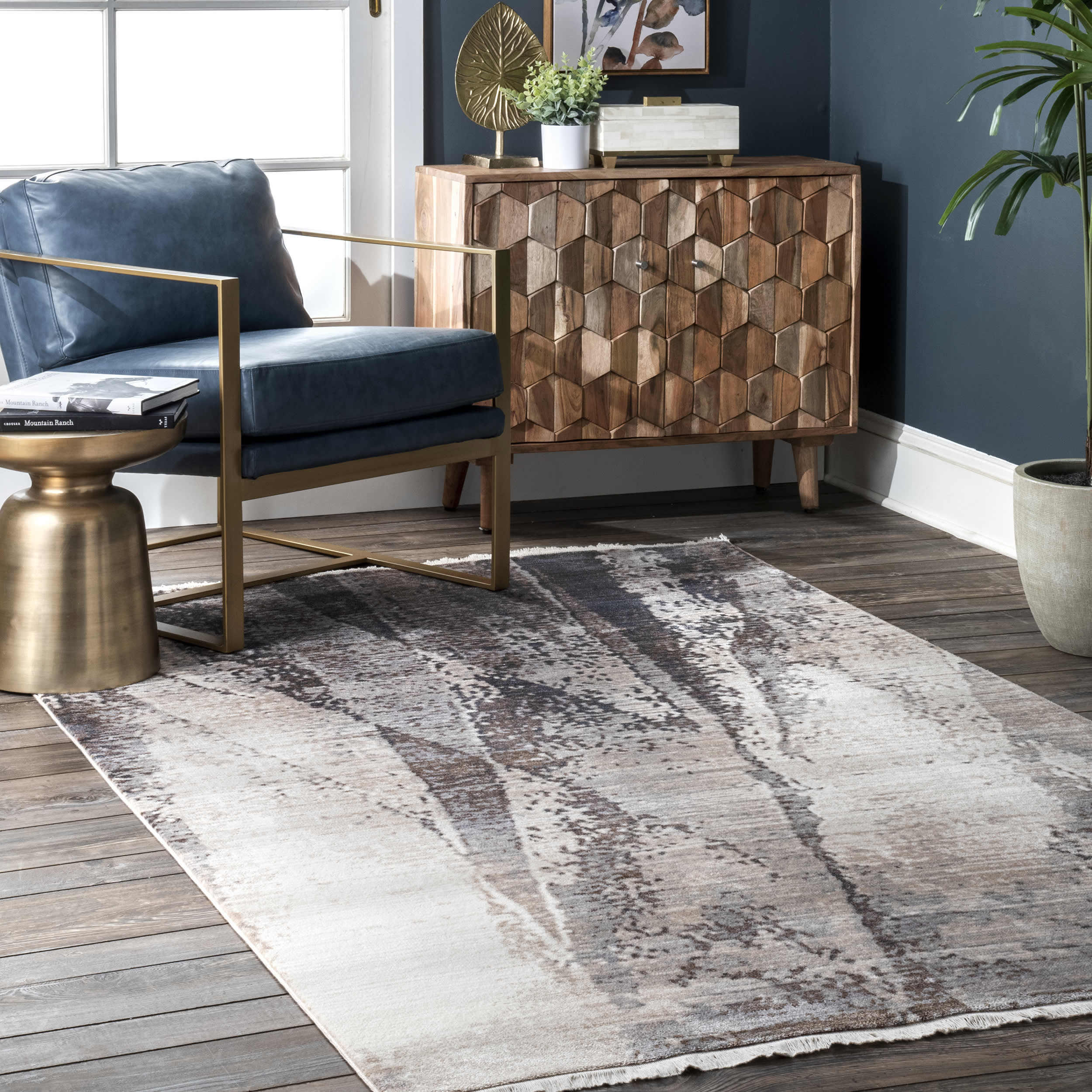 Splashed Abstract Rug | Beige - Image 2