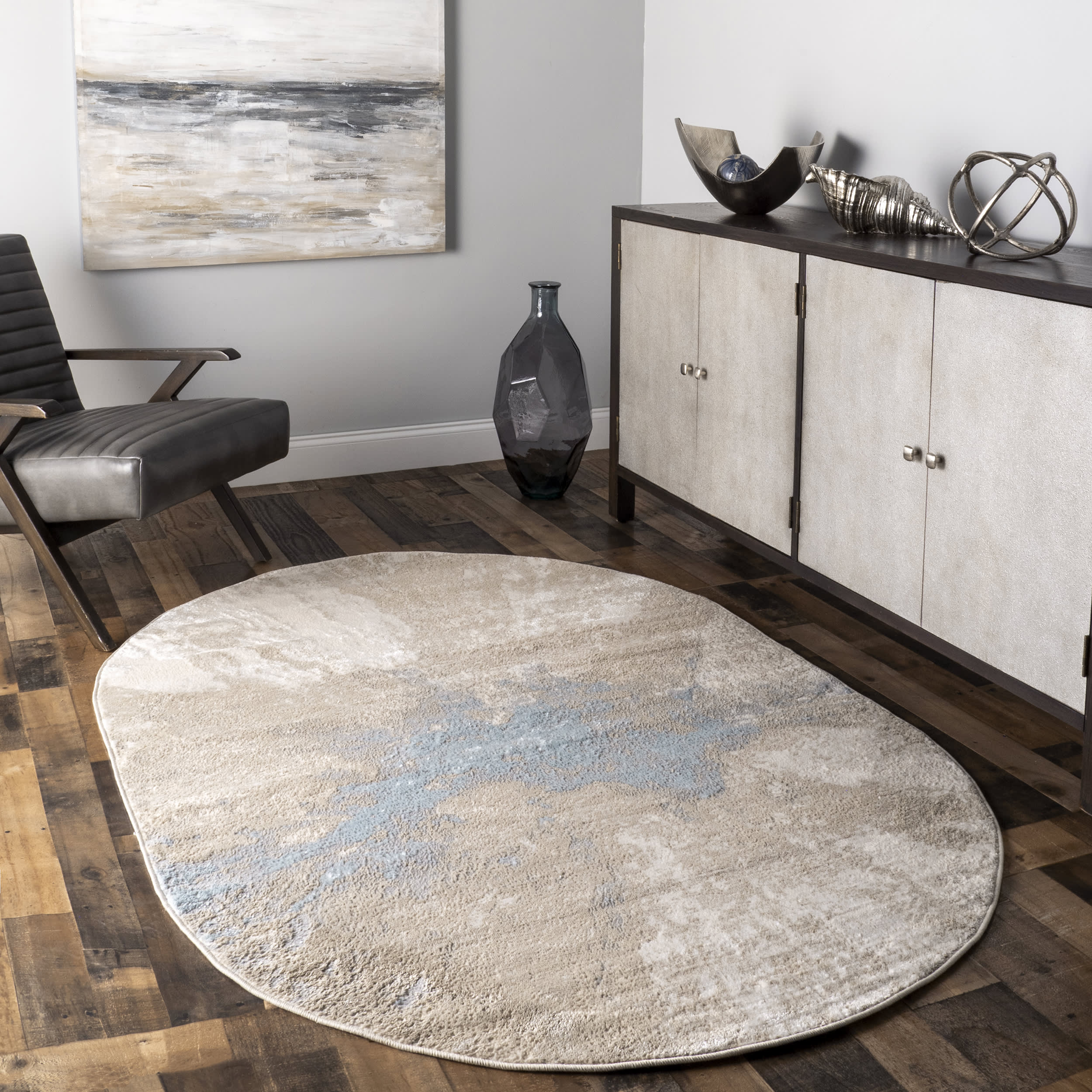 Splatter Abstract Rug | Beige - Image 2