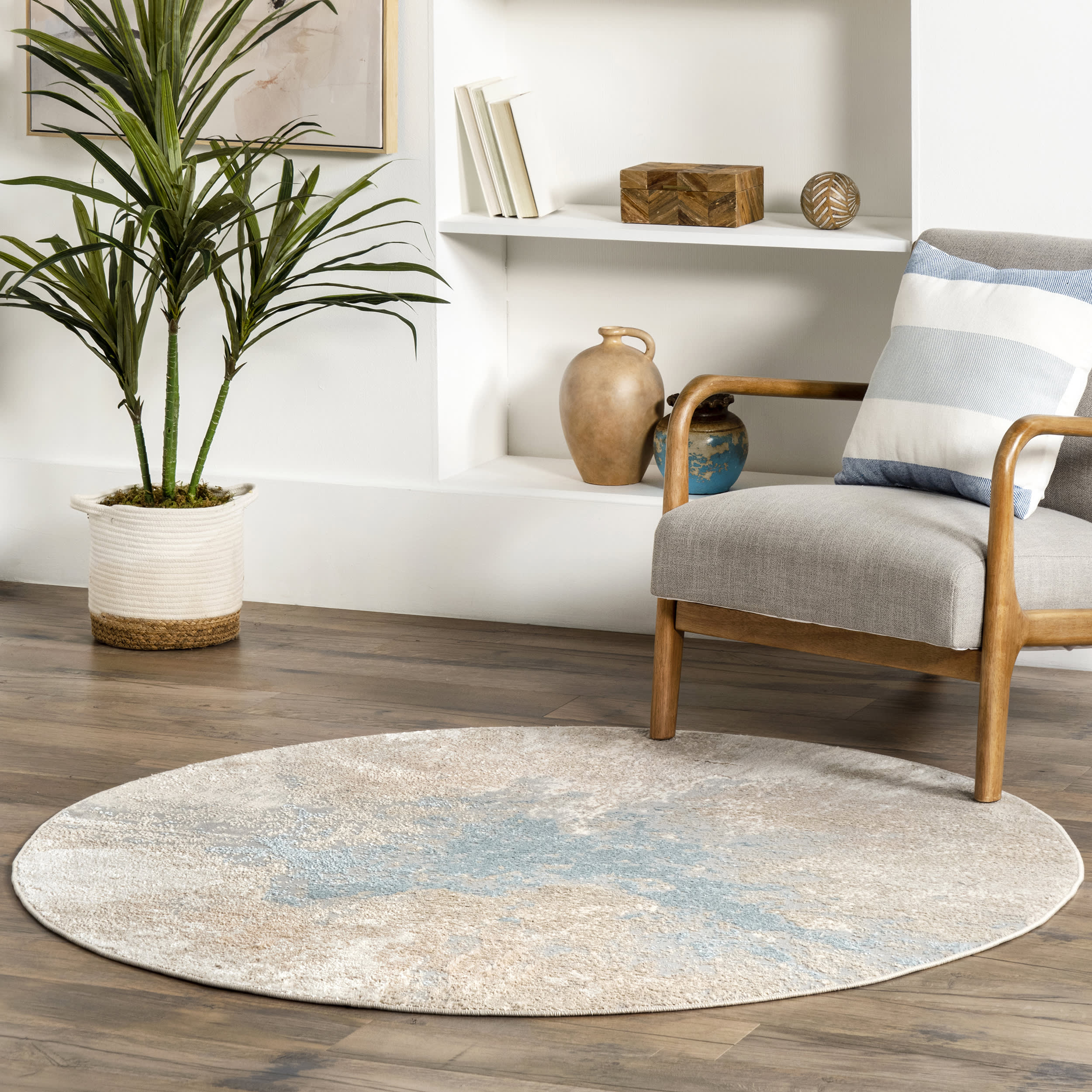 Splatter Abstract Rug | Beige - Image 2