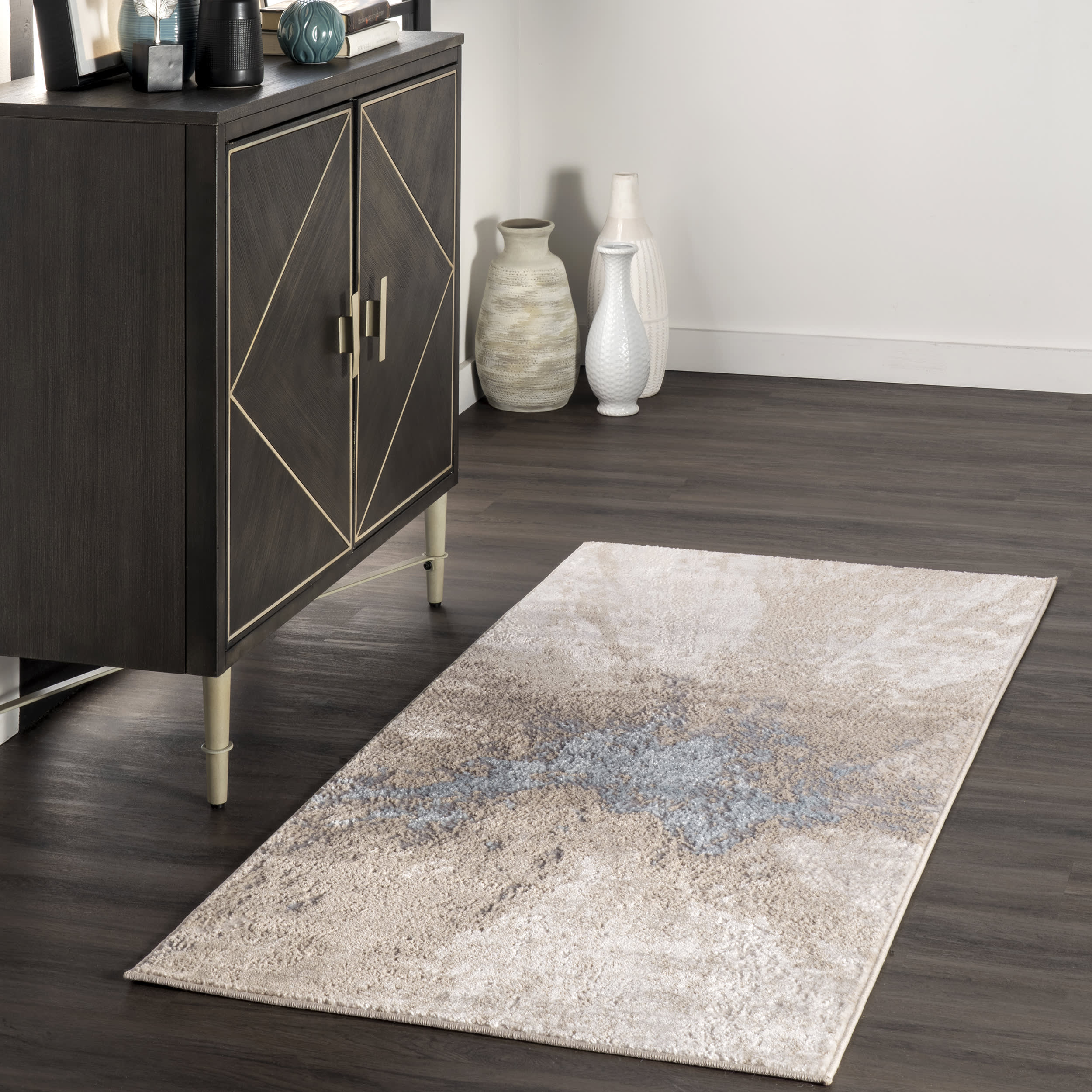 Splatter Abstract Rug | Beige - Image 2