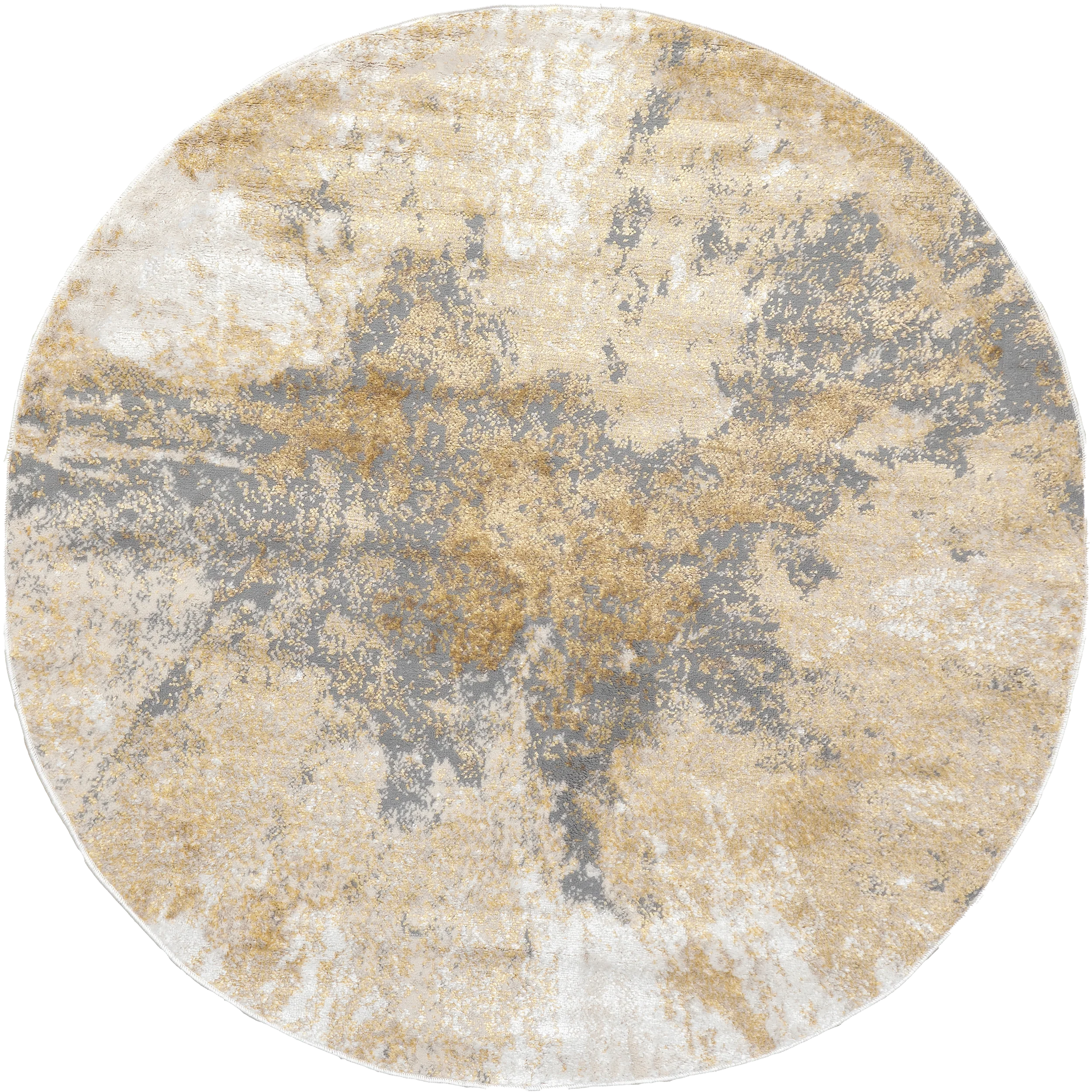 Splatter Abstract Rug | Gold