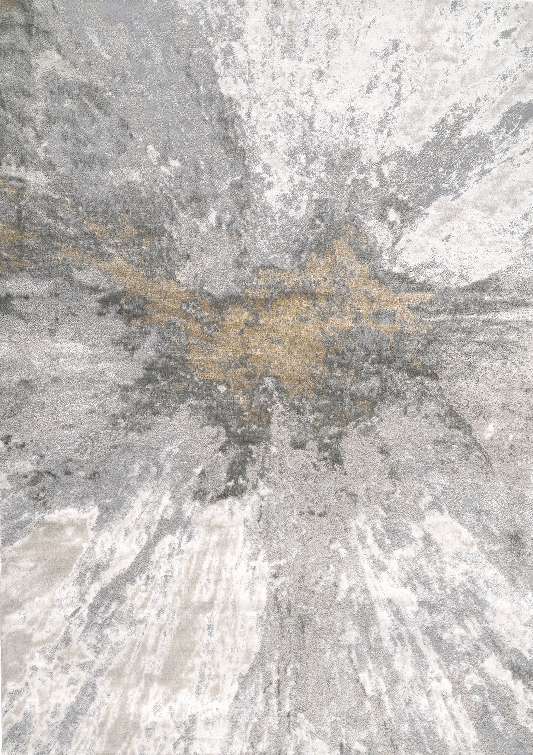 Splatter Abstract Rug | Silver
