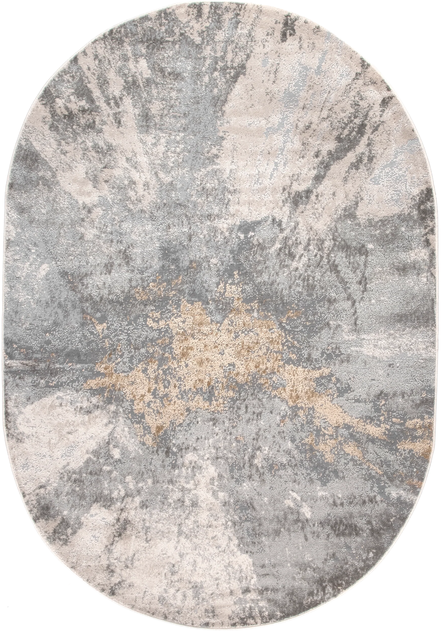 Splatter Abstract Rug | Silver