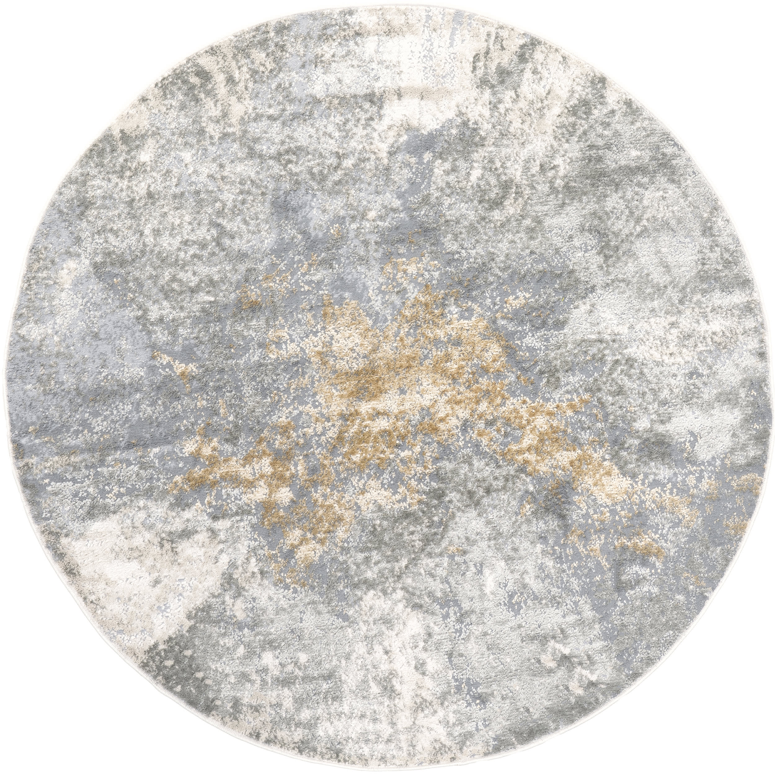 Splatter Abstract Rug | Silver