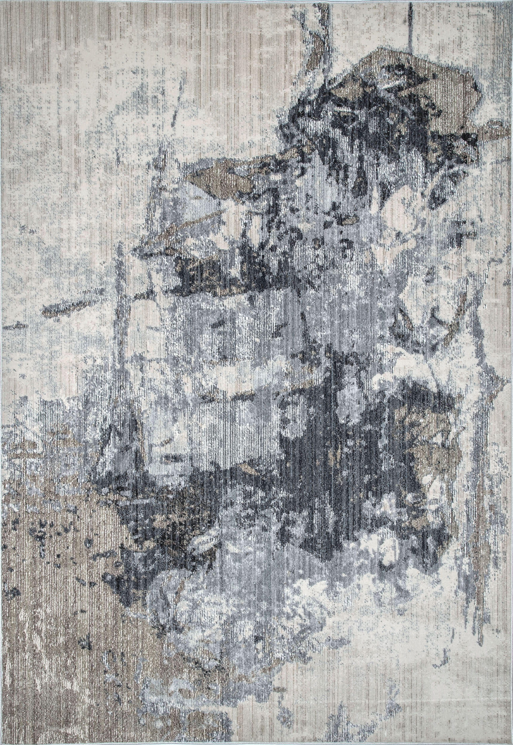 Splattered Abstract Rug | Grey
