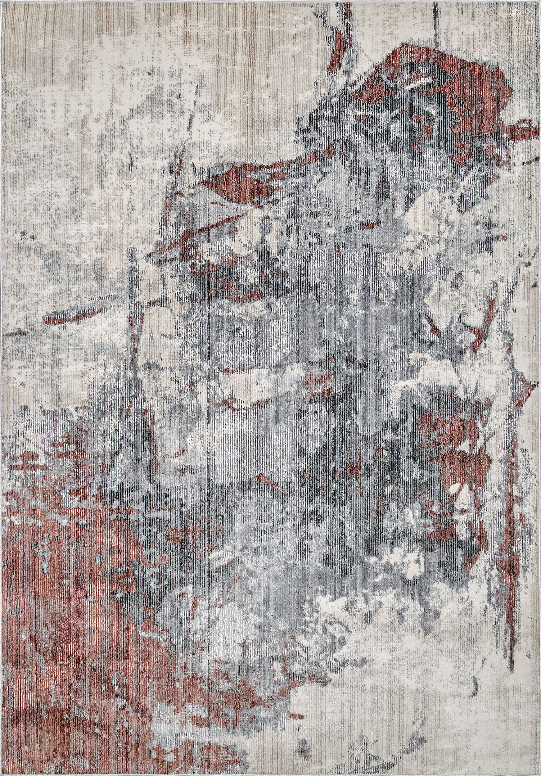 Splattered Abstract Rug | Orange