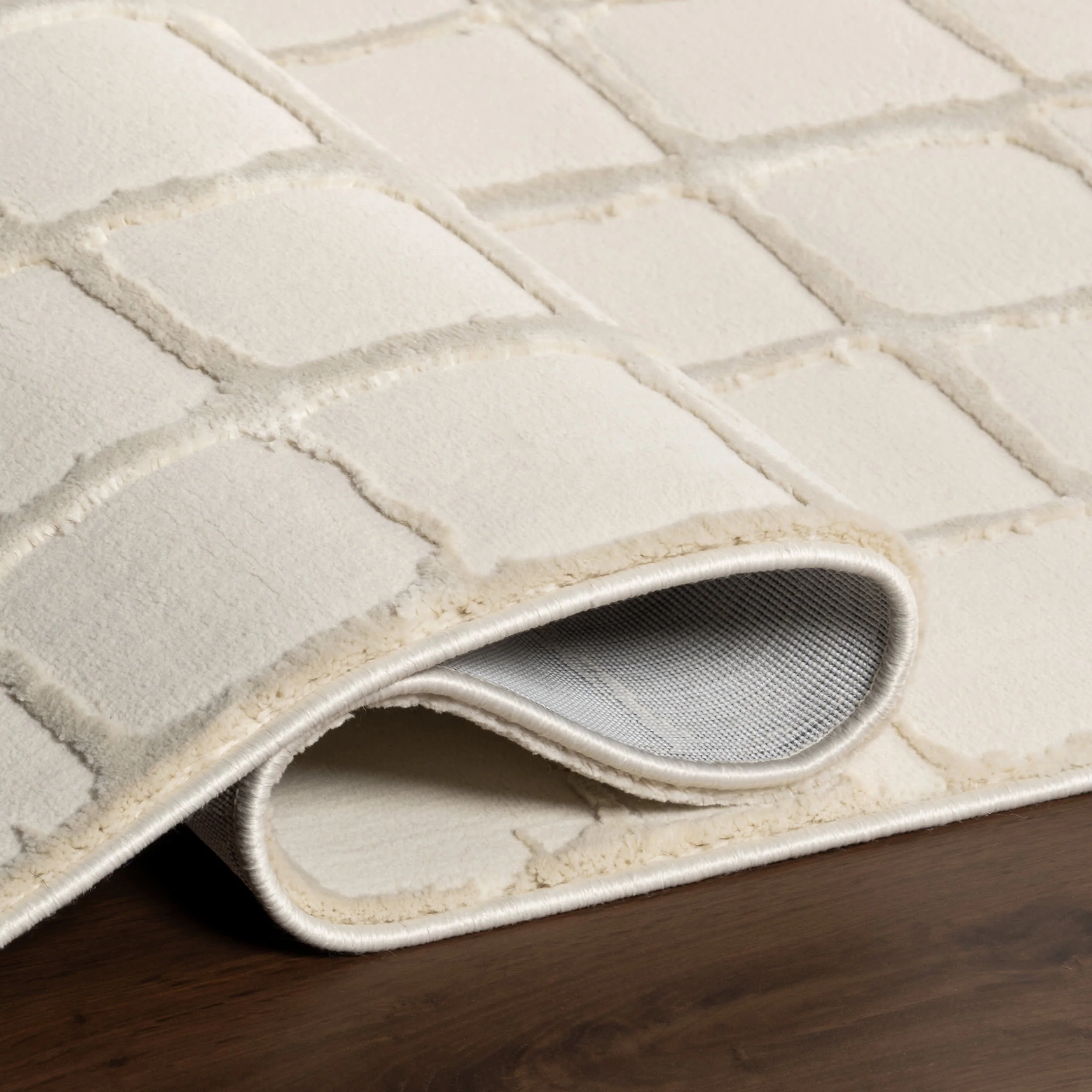 Spring Lake Plush Textured Washable Rug | Cream - Image 10
