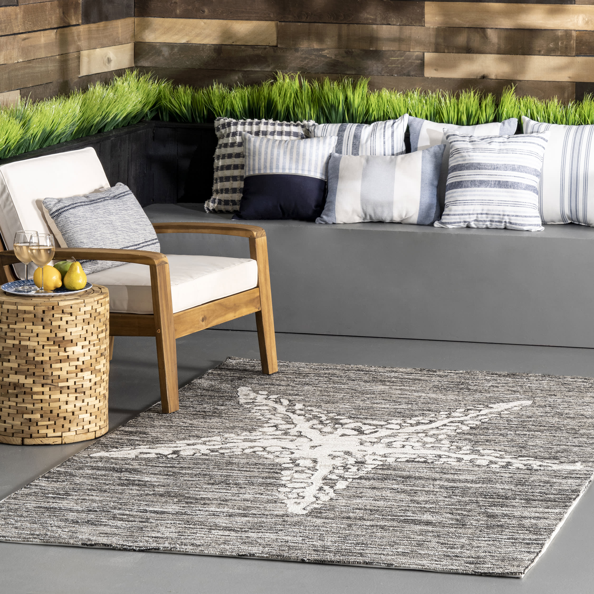 Starfish Indoor/Outdoor Rug | Grey - Image 2