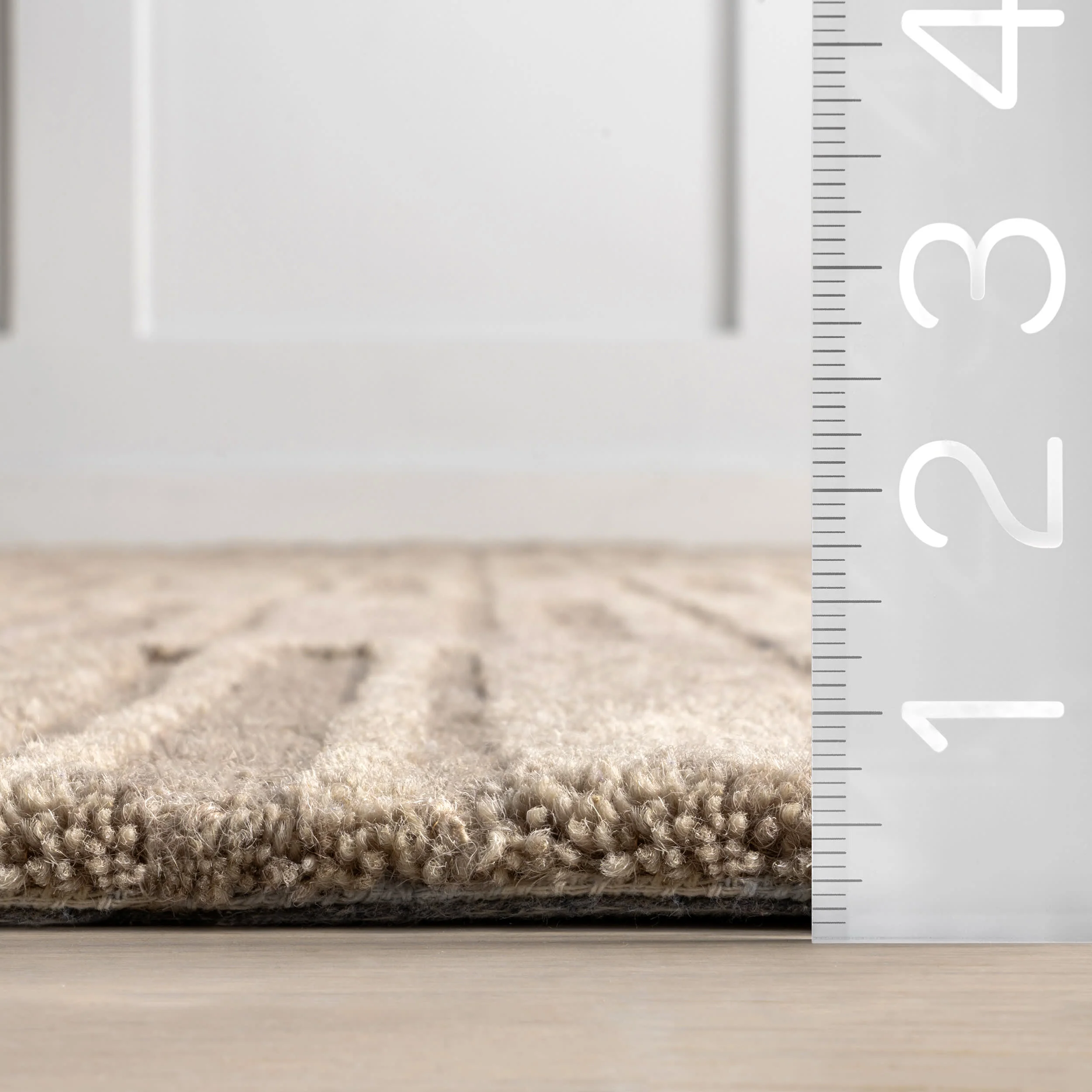 Starke Broken Stripe Wool Rug | Beige - Image 5