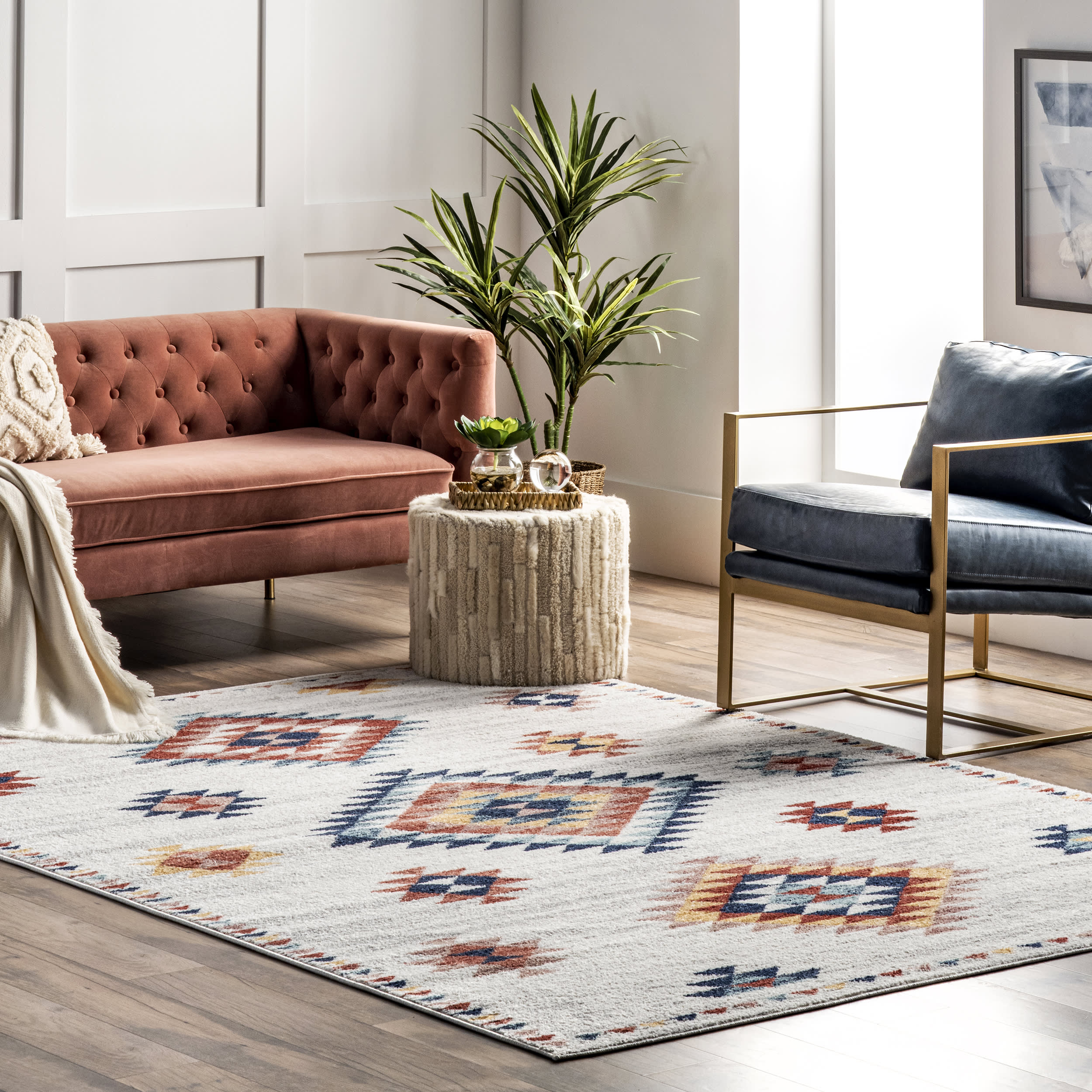 Stella Aztec Diamond Rug | Beige - Image 2