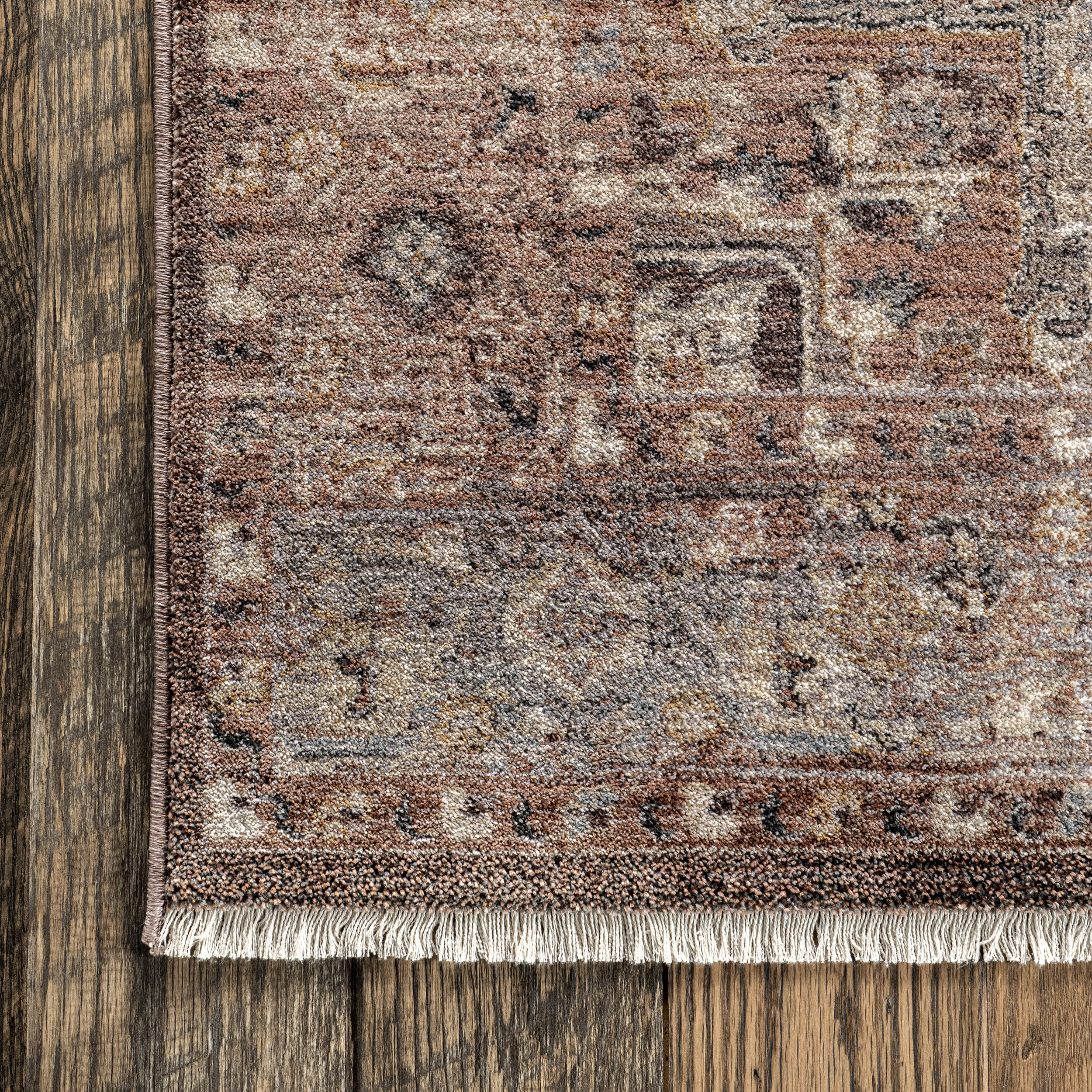 Steph Aged Medallion Rug | Brown - Image 3