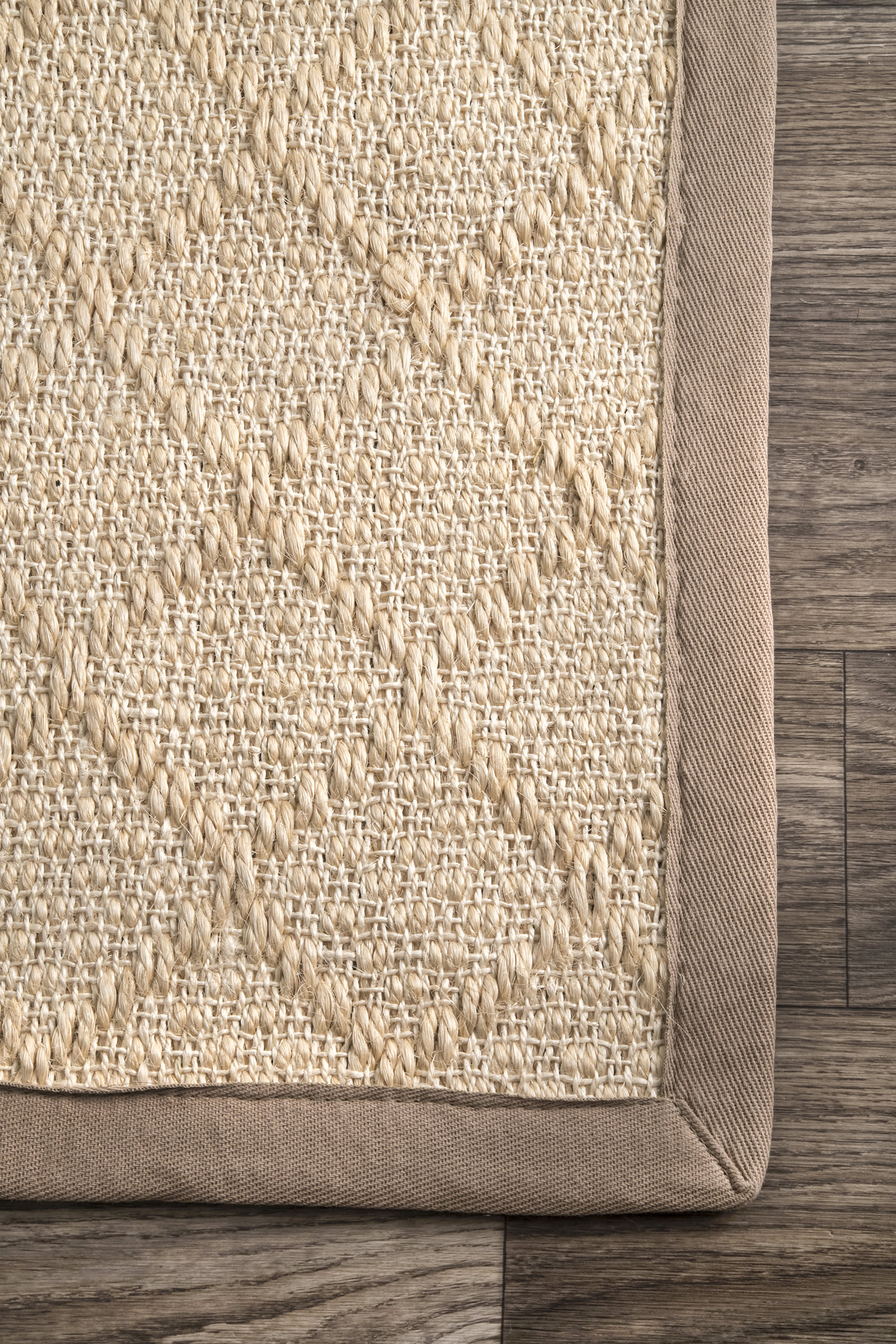 Stitched Trellis Rug | Natural - Image 3