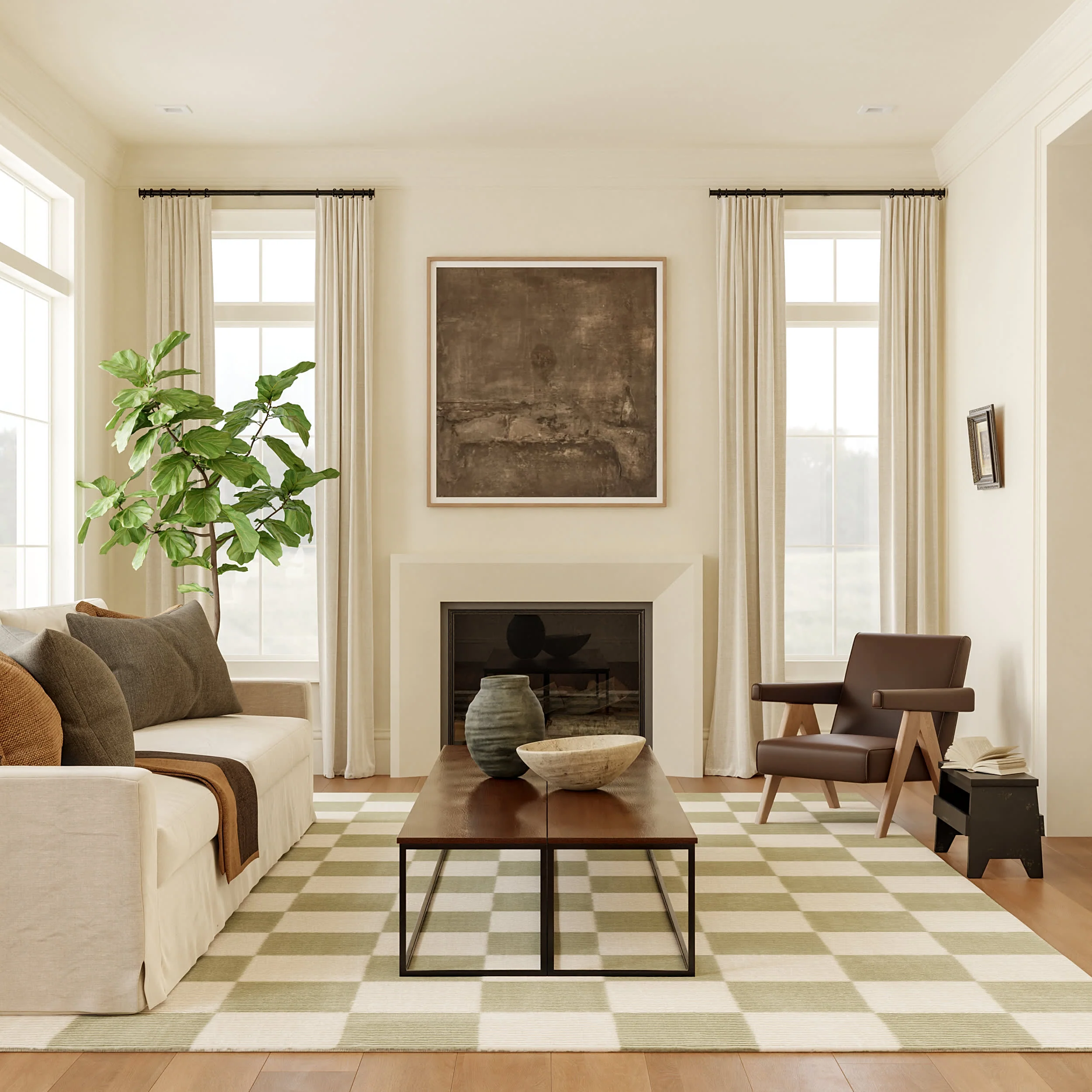 Stockton Plush Textured Washable Rug | Light Green - Image 2
