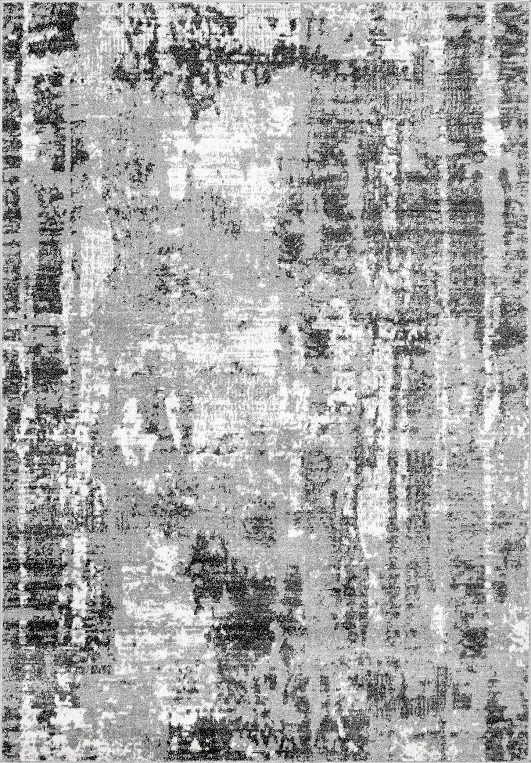 Strained Abstract Rug | Grey