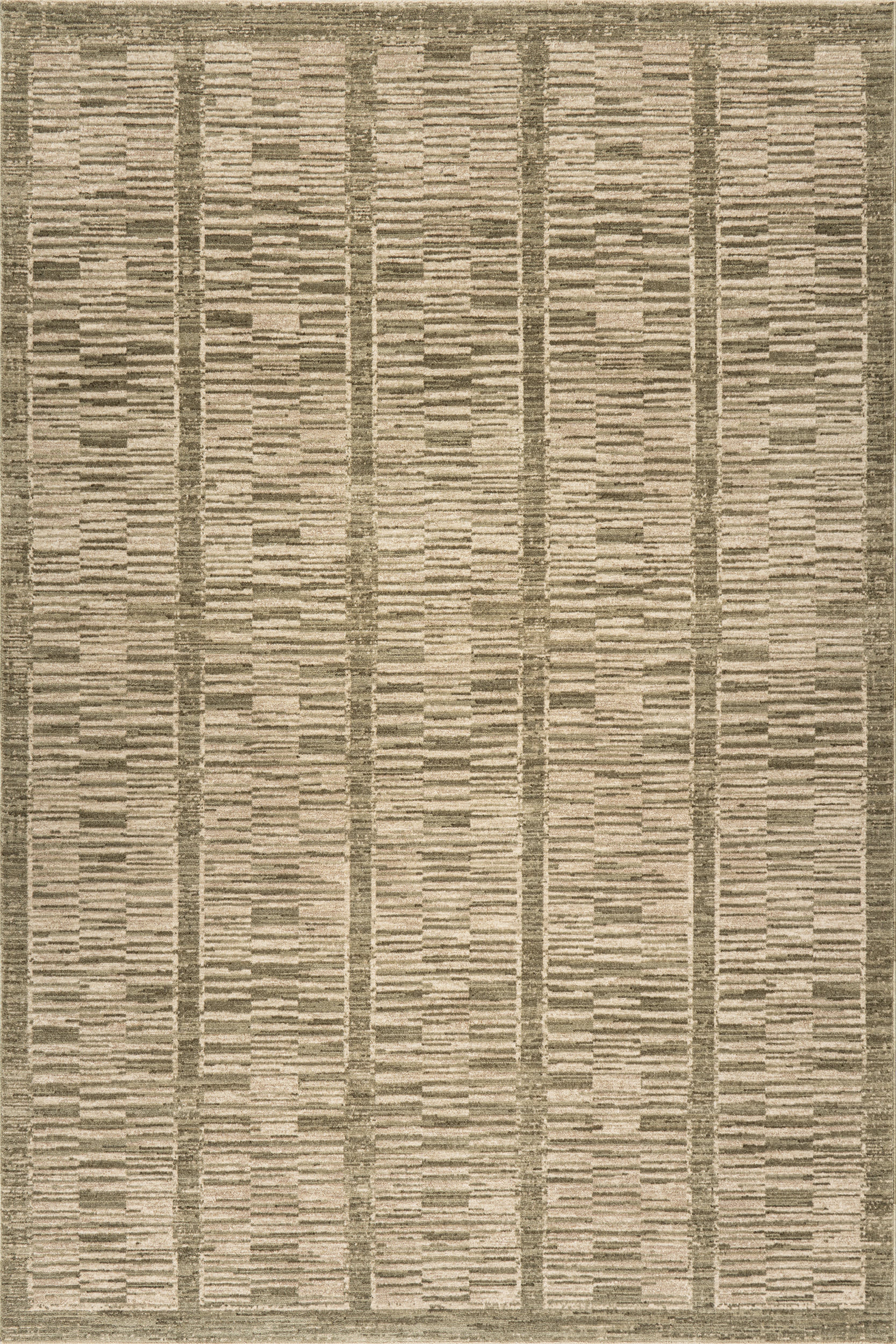 Striata Bohemian Striped Rug | Green