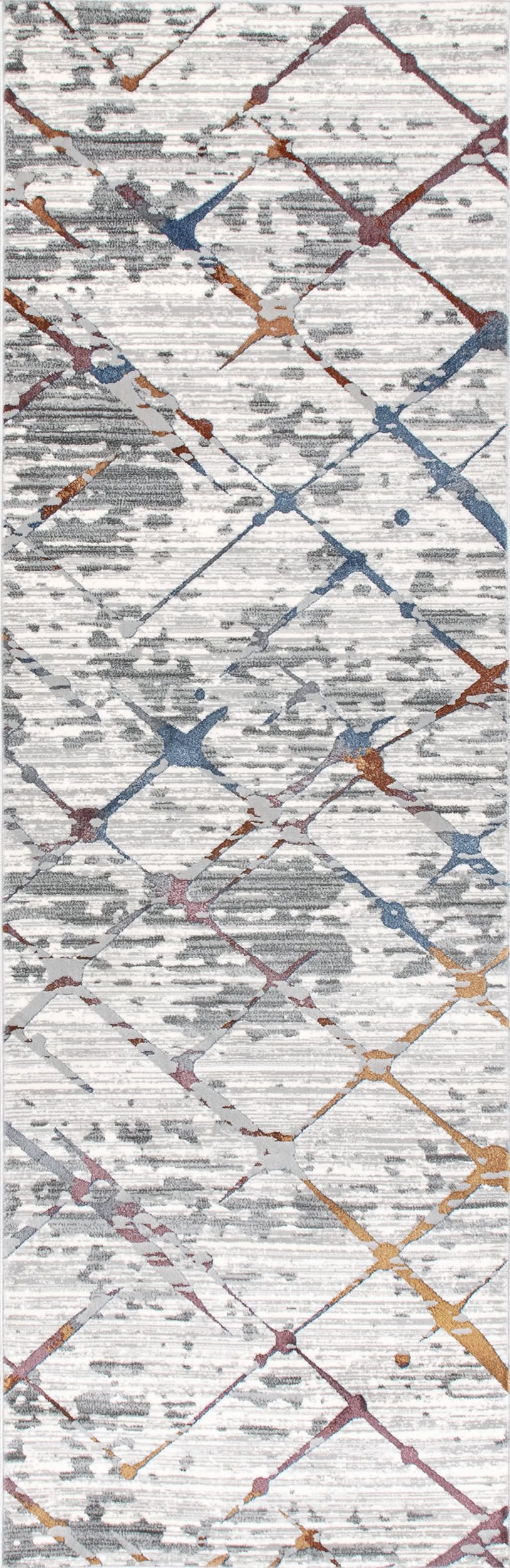 Striated Abstract Rug | Light Grey
