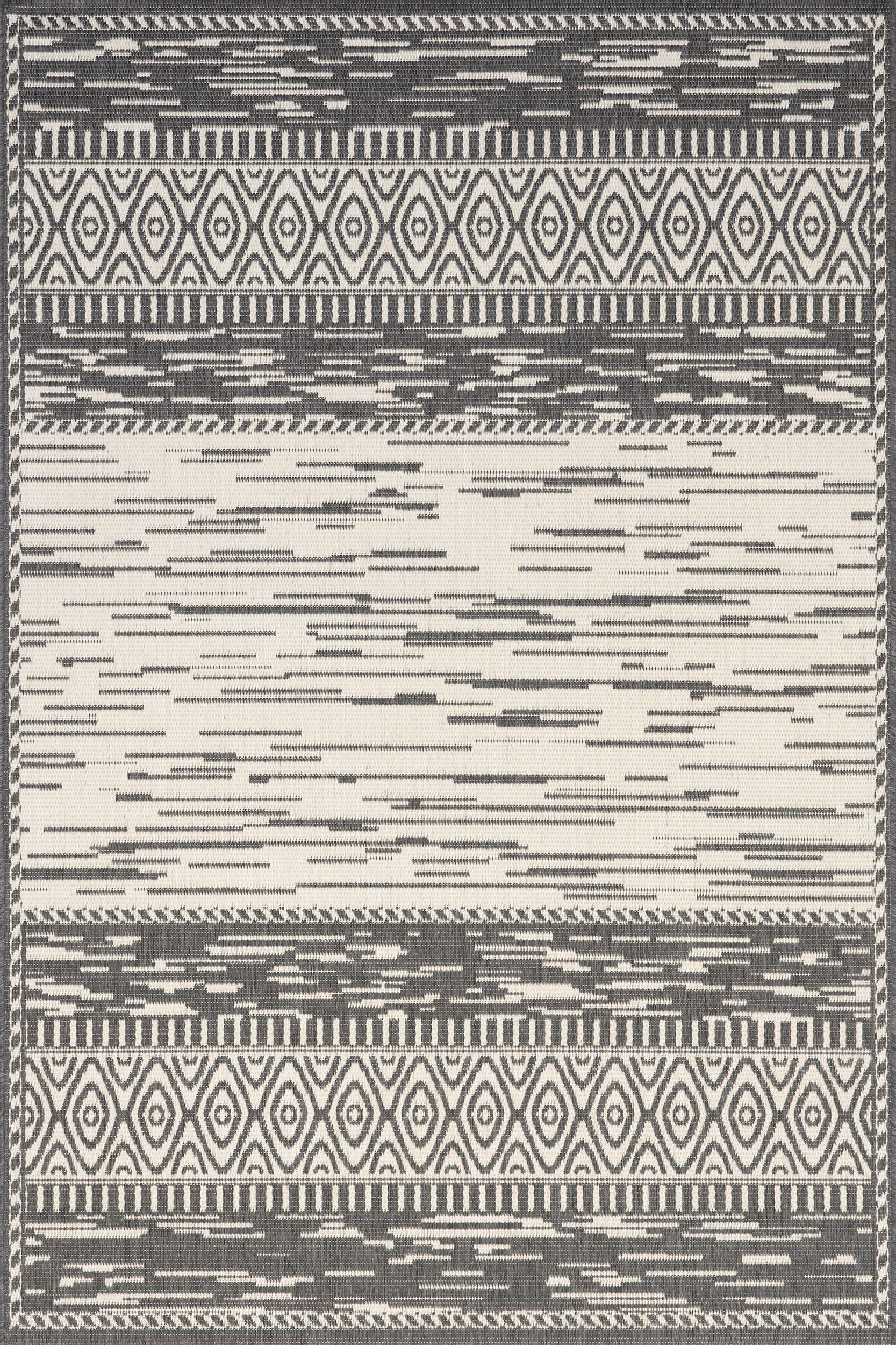Striated Indoor/Outdoor Rug | Grey