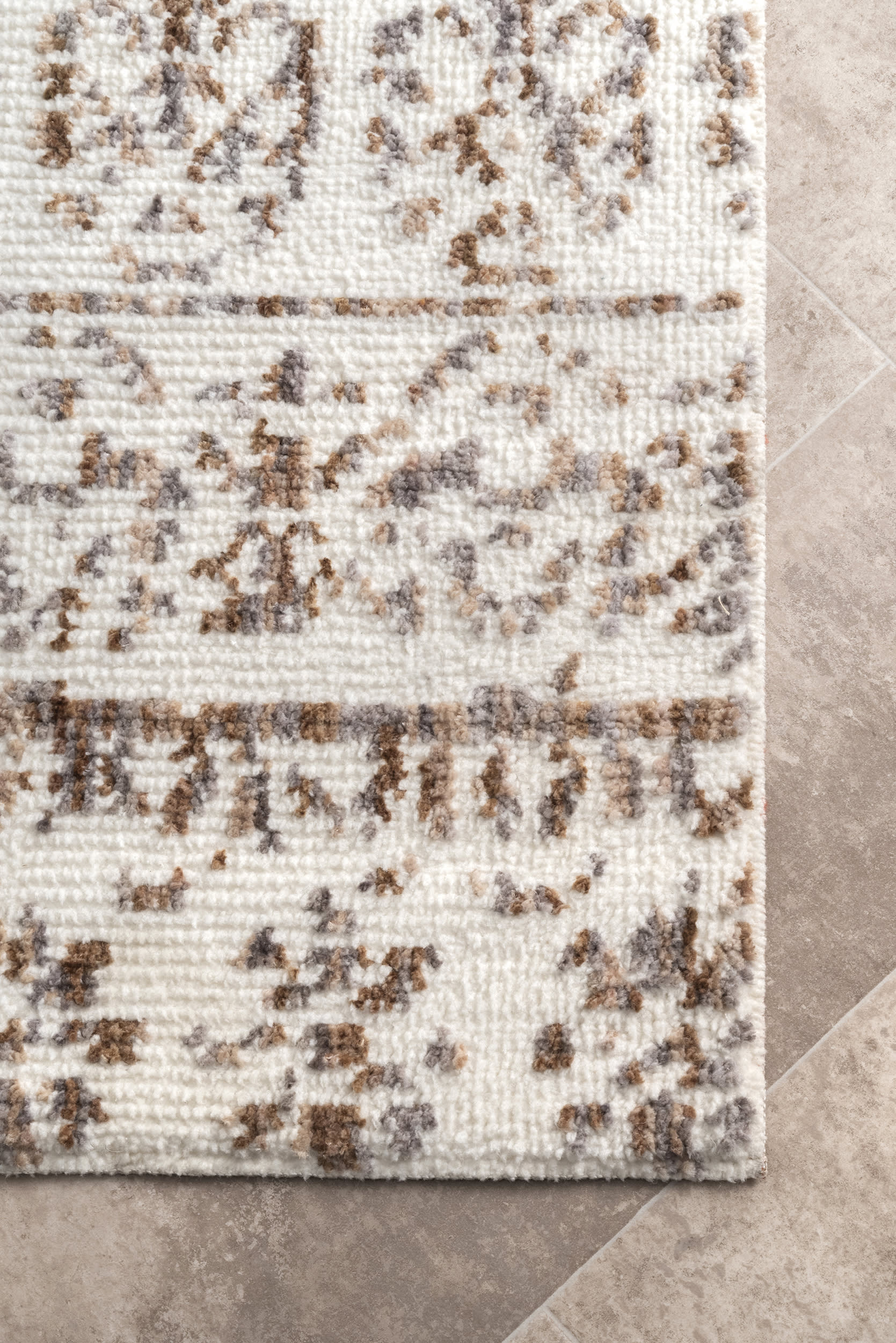 Striped Arabesque Rug | Beige - Image 3
