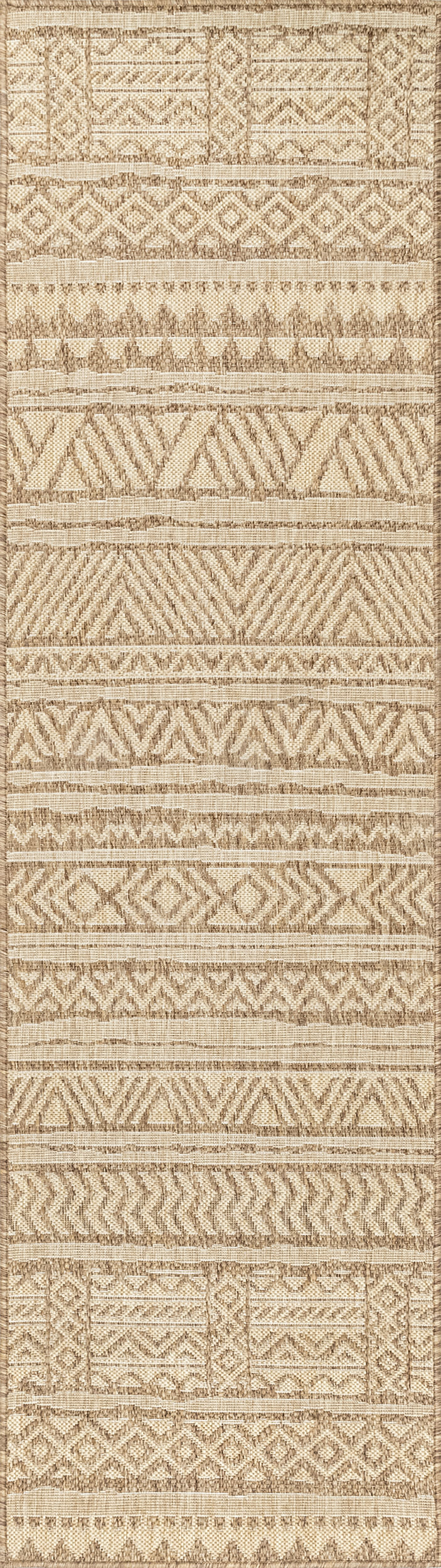 Striped Banded Indoor/Outdoor Rug | Brown