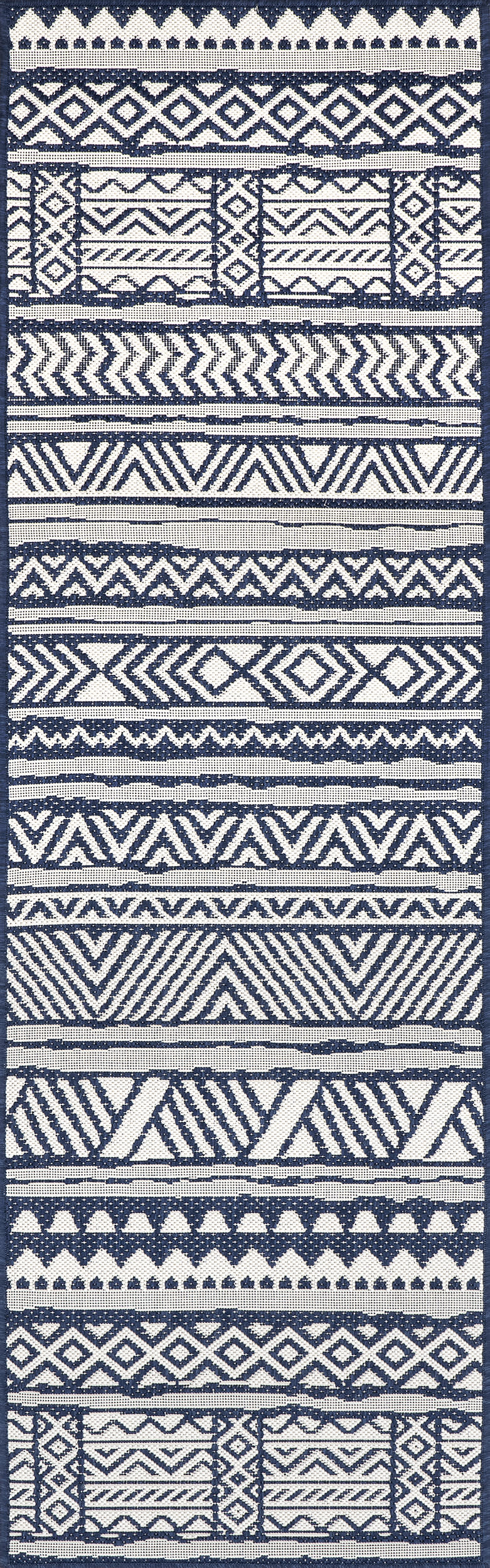 Striped Banded Indoor/Outdoor Rug | Navy