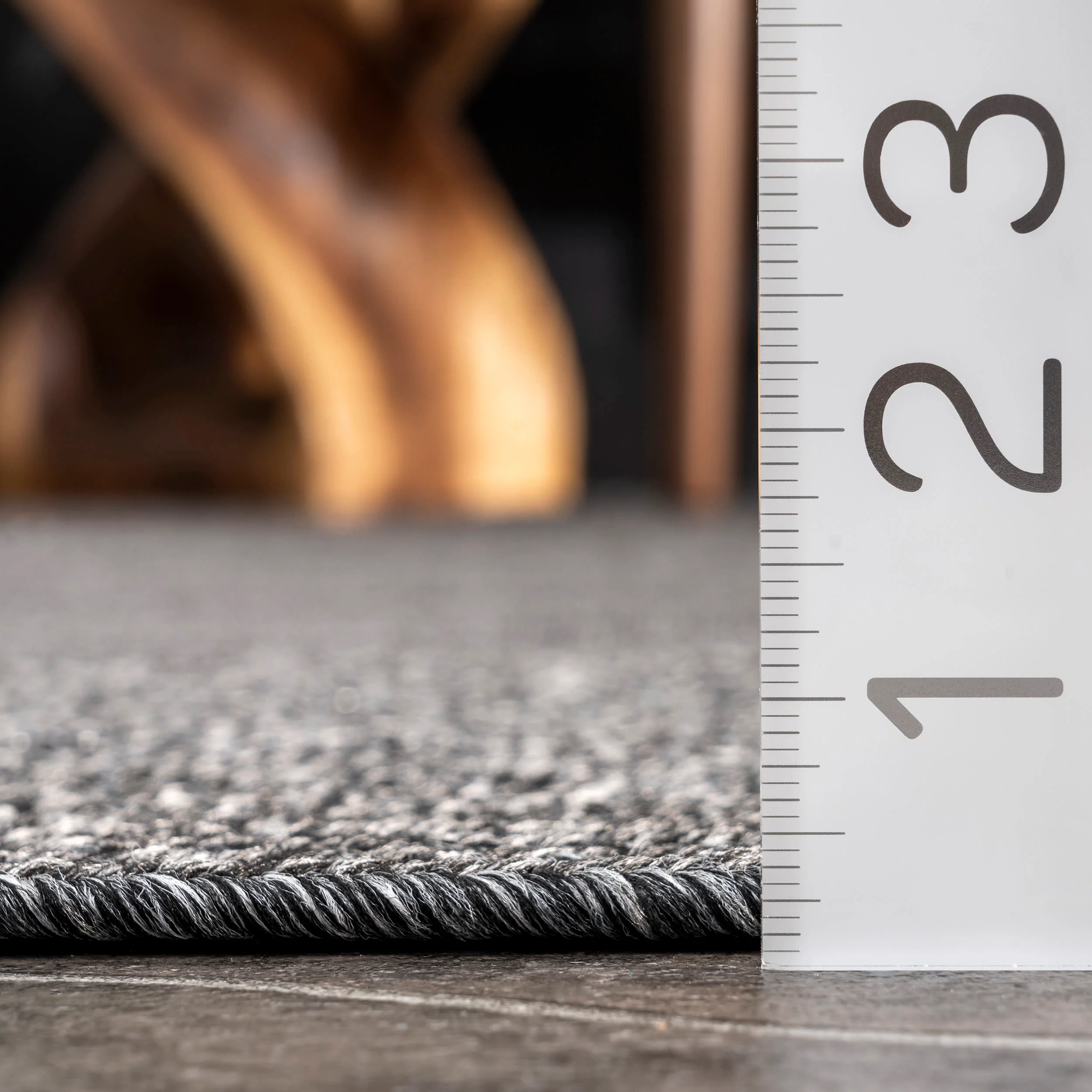 Striped Border Braided Indoor/Outdoor Rug | Charcoal - Image 5