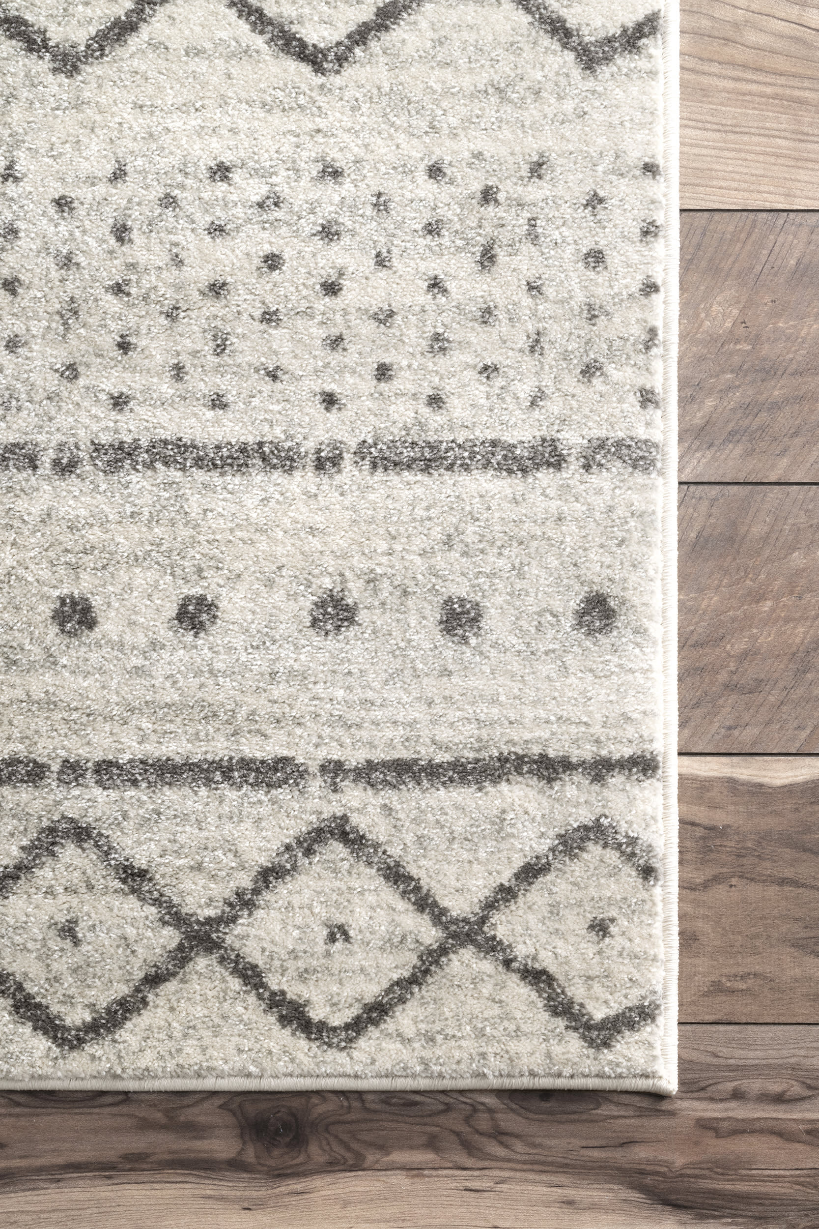 Striped Geometric Rug | Beige - Image 3