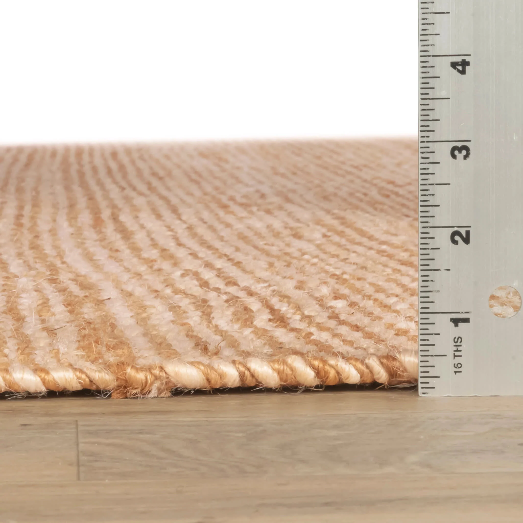 Striped Handwoven Jute Rug | Ivory/Natural - Image 5