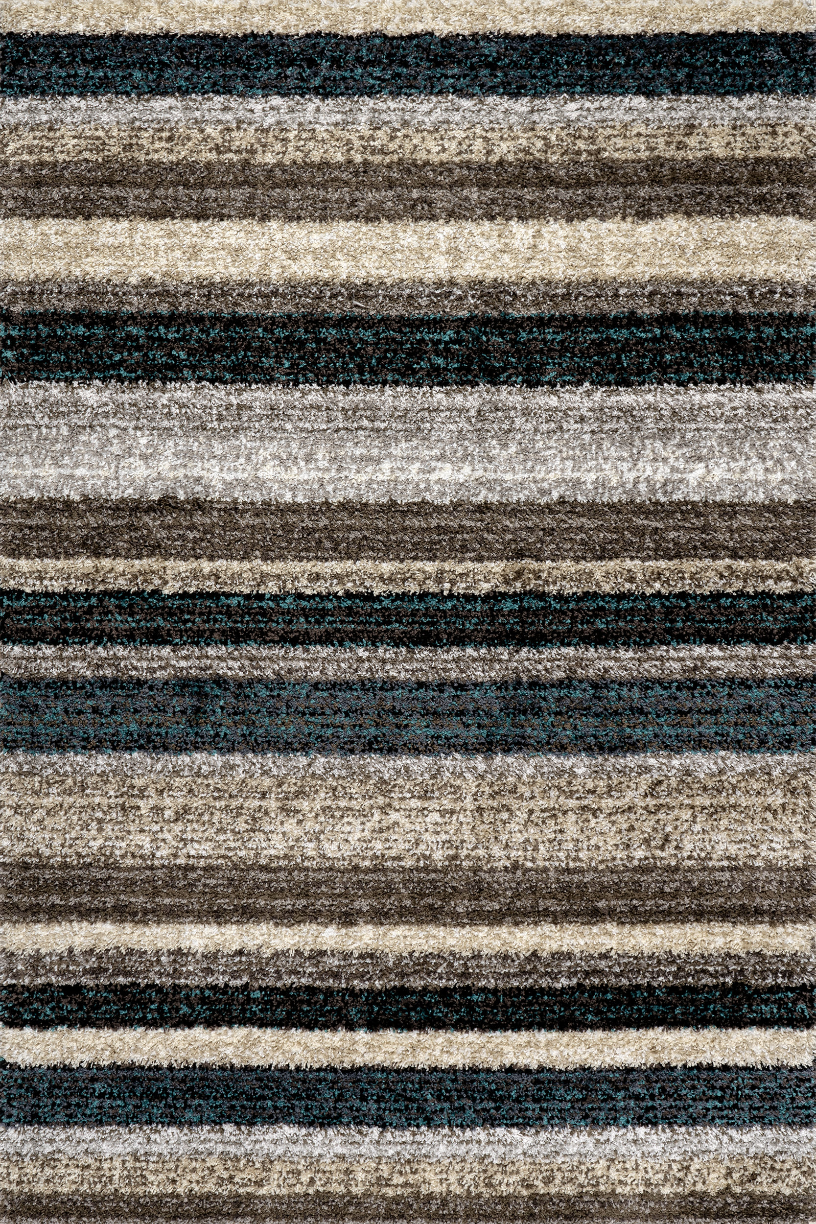 Striped Shaggy Rug | Blue Multicolor