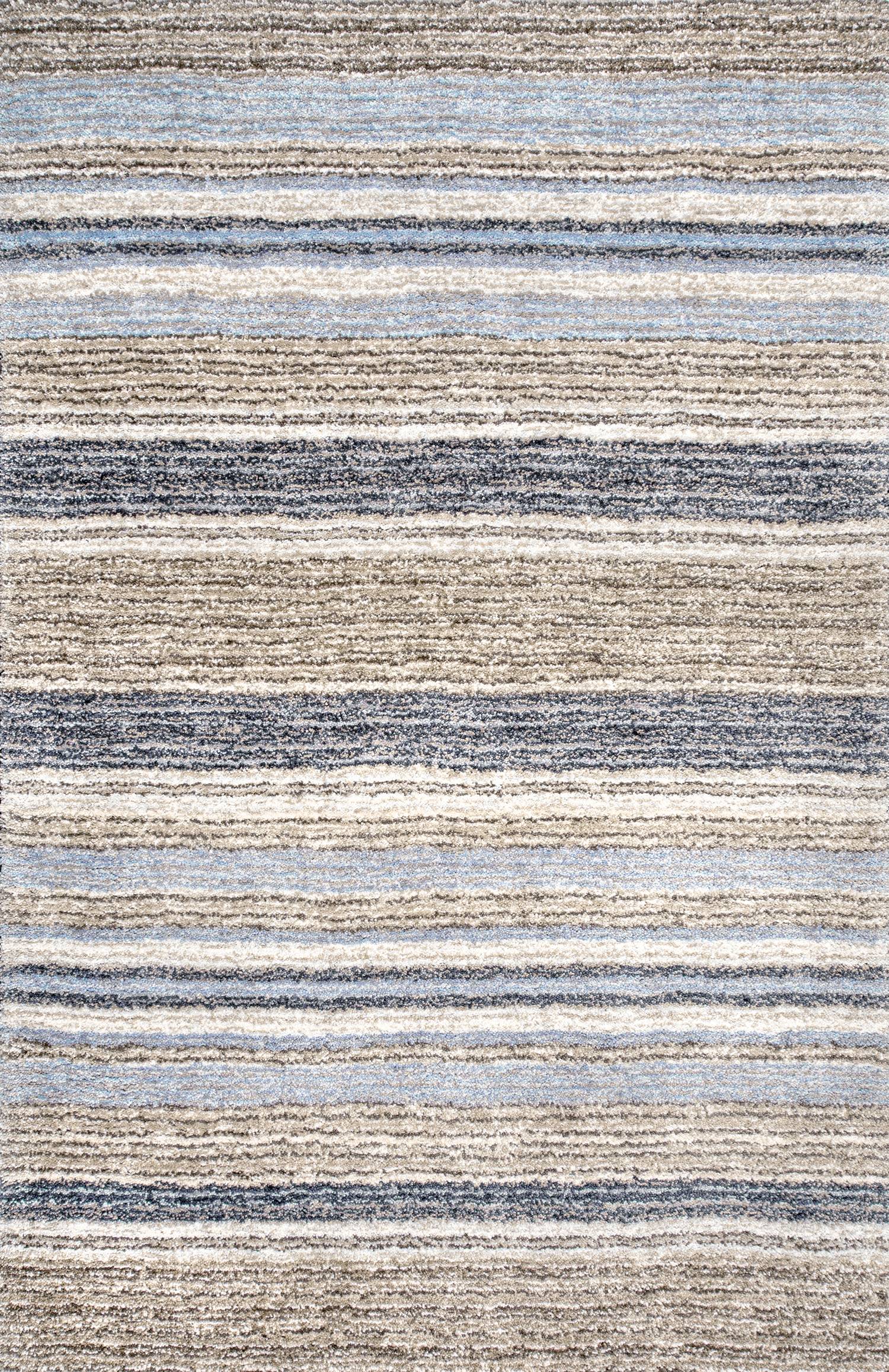 Striped Shaggy Rug | Denim