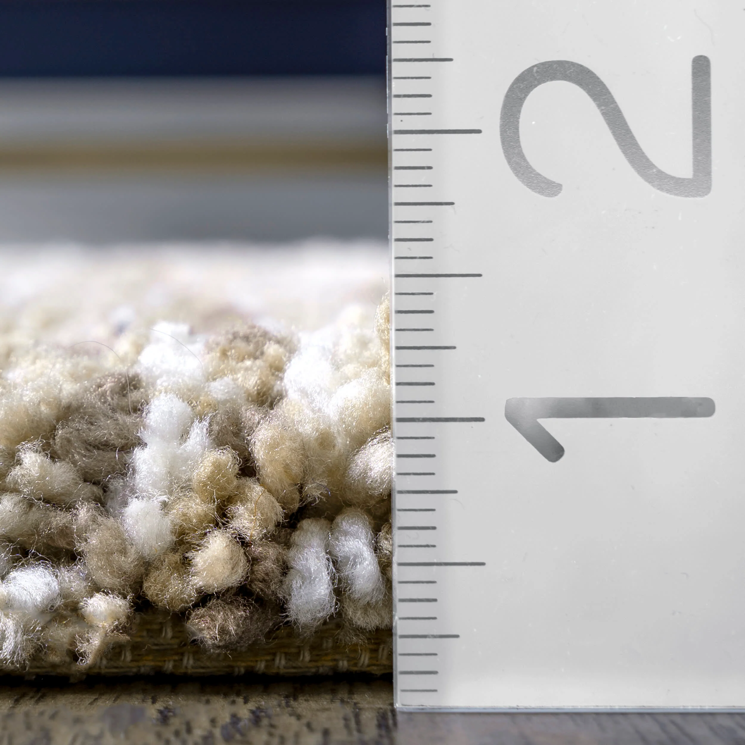 Striped Shaggy Rug | Denim - Image 5