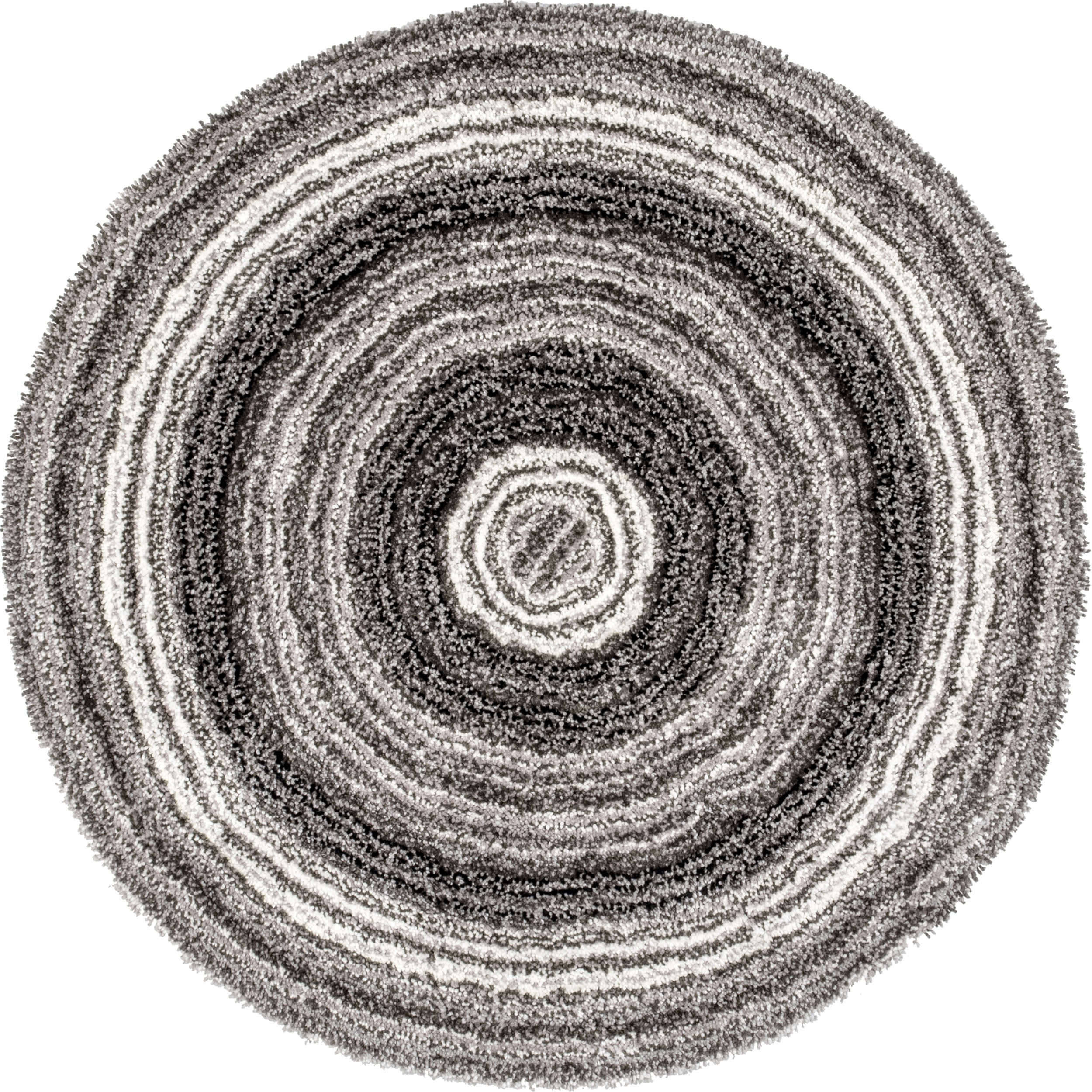 Striped Shaggy Rug | Grey Multicolor