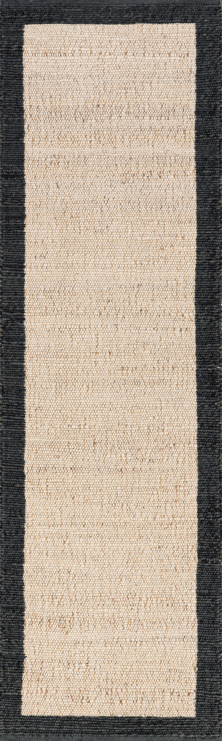 Suellen Bordered Handwoven Jute-Blend Rug | Grey