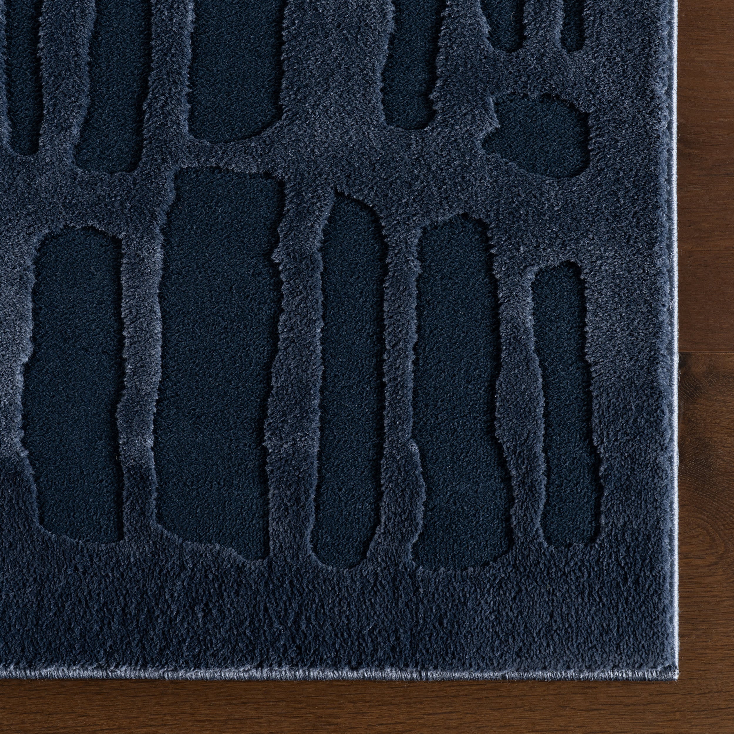 Summit Plush Textured Washable Rug | Blue - Image 4
