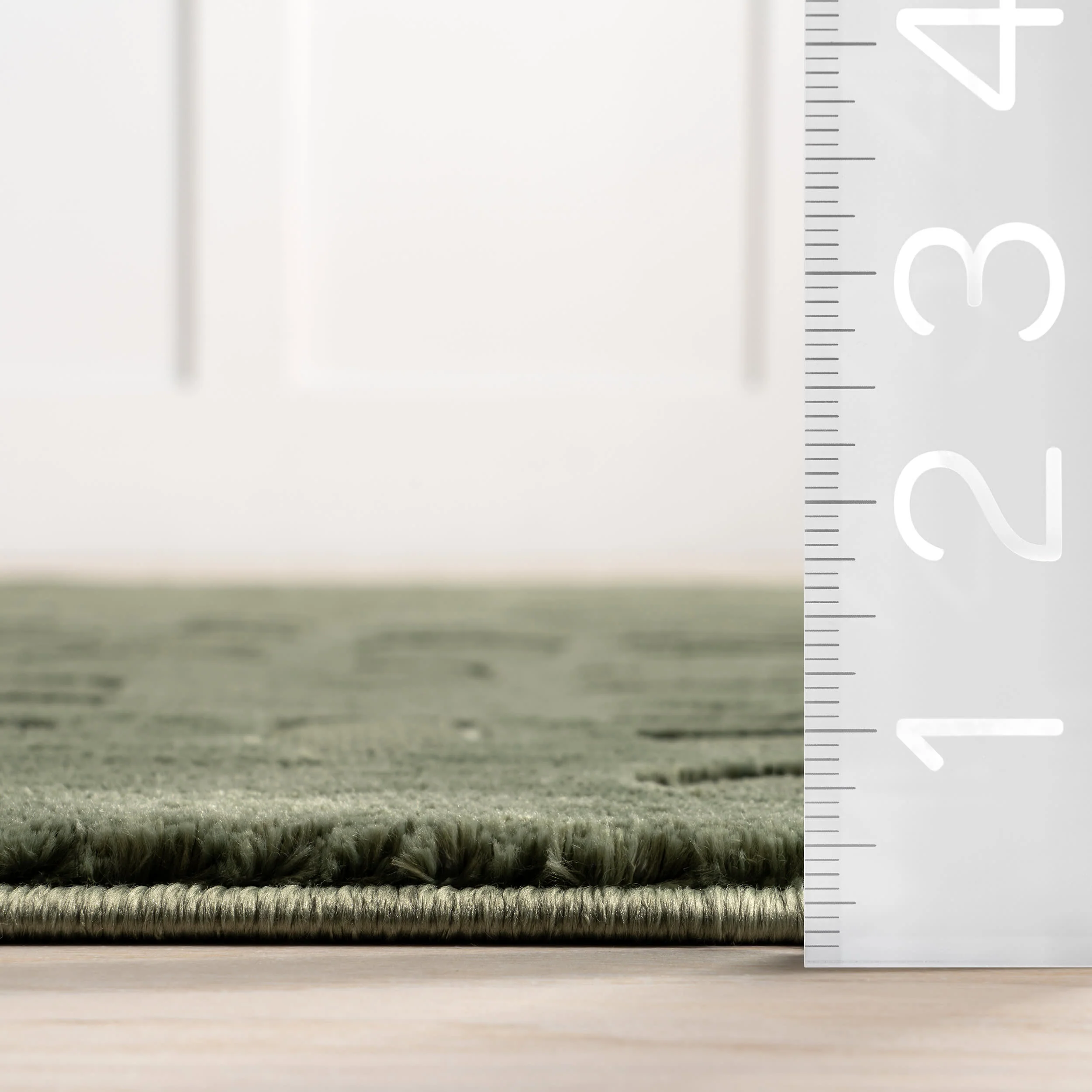 Summit Plush Textured Washable Rug | Green - Image 6