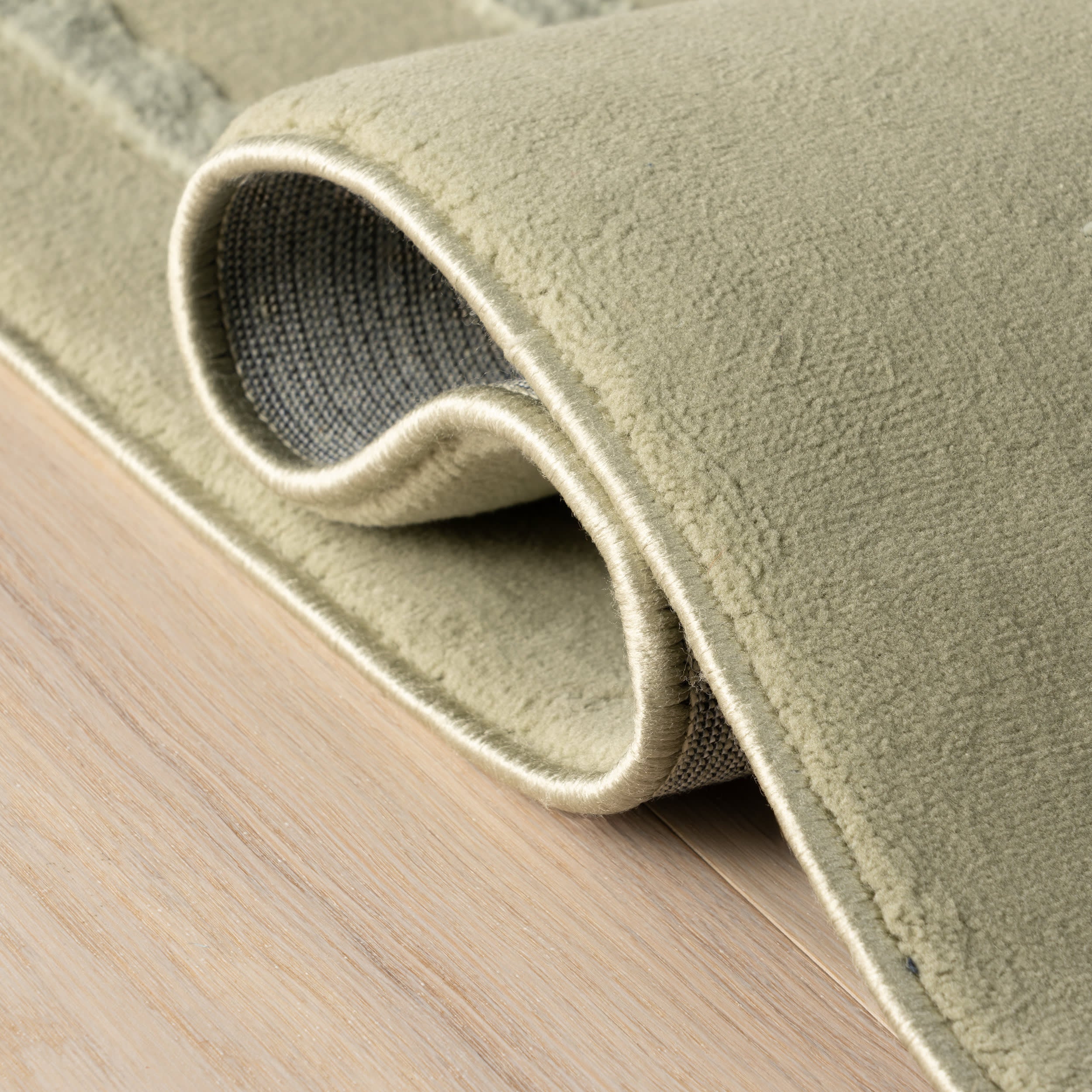 Summit Plush Textured Washable Rug | Light Green - Image 6