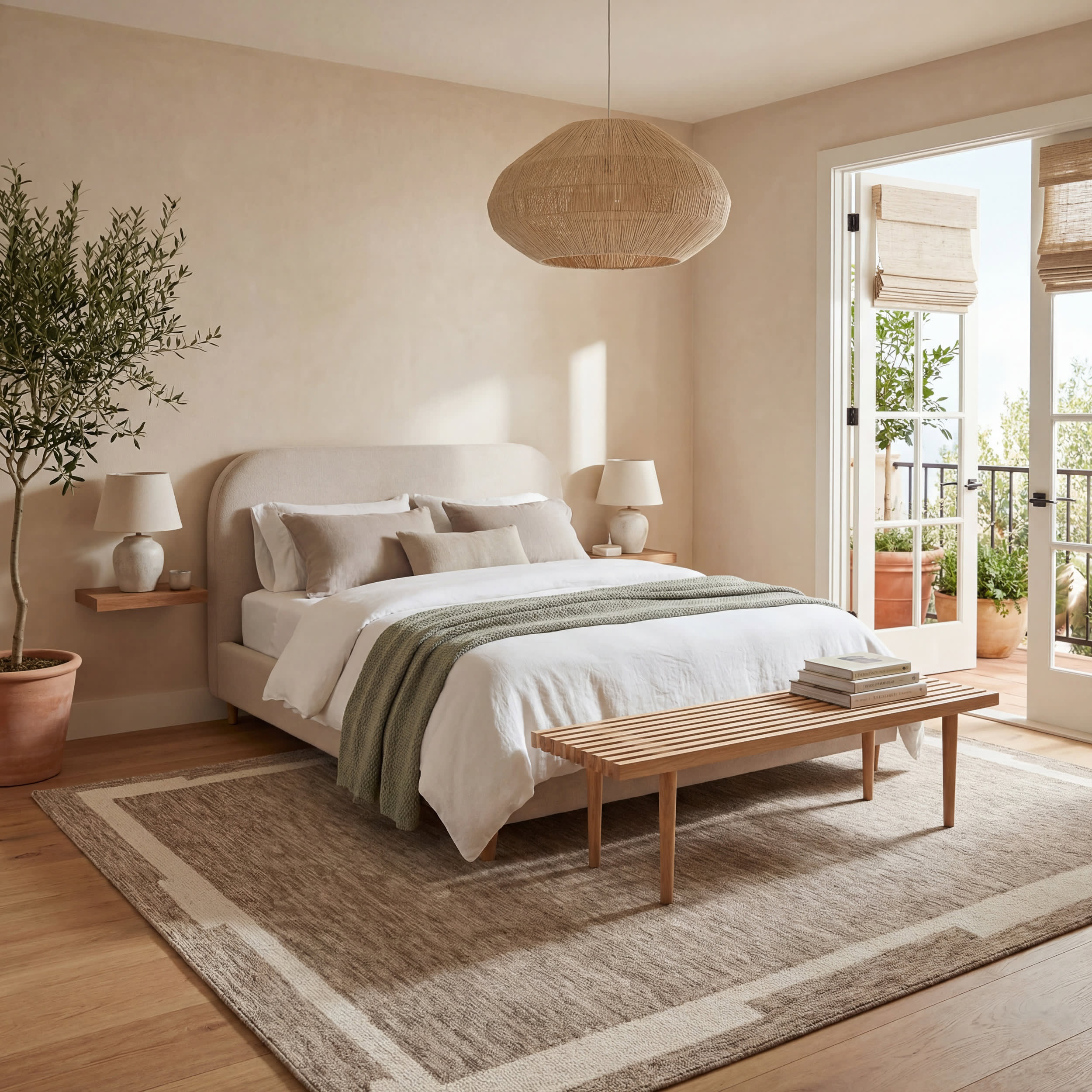 Suna Wool Modern Transitional Rug | Sand - Image 10