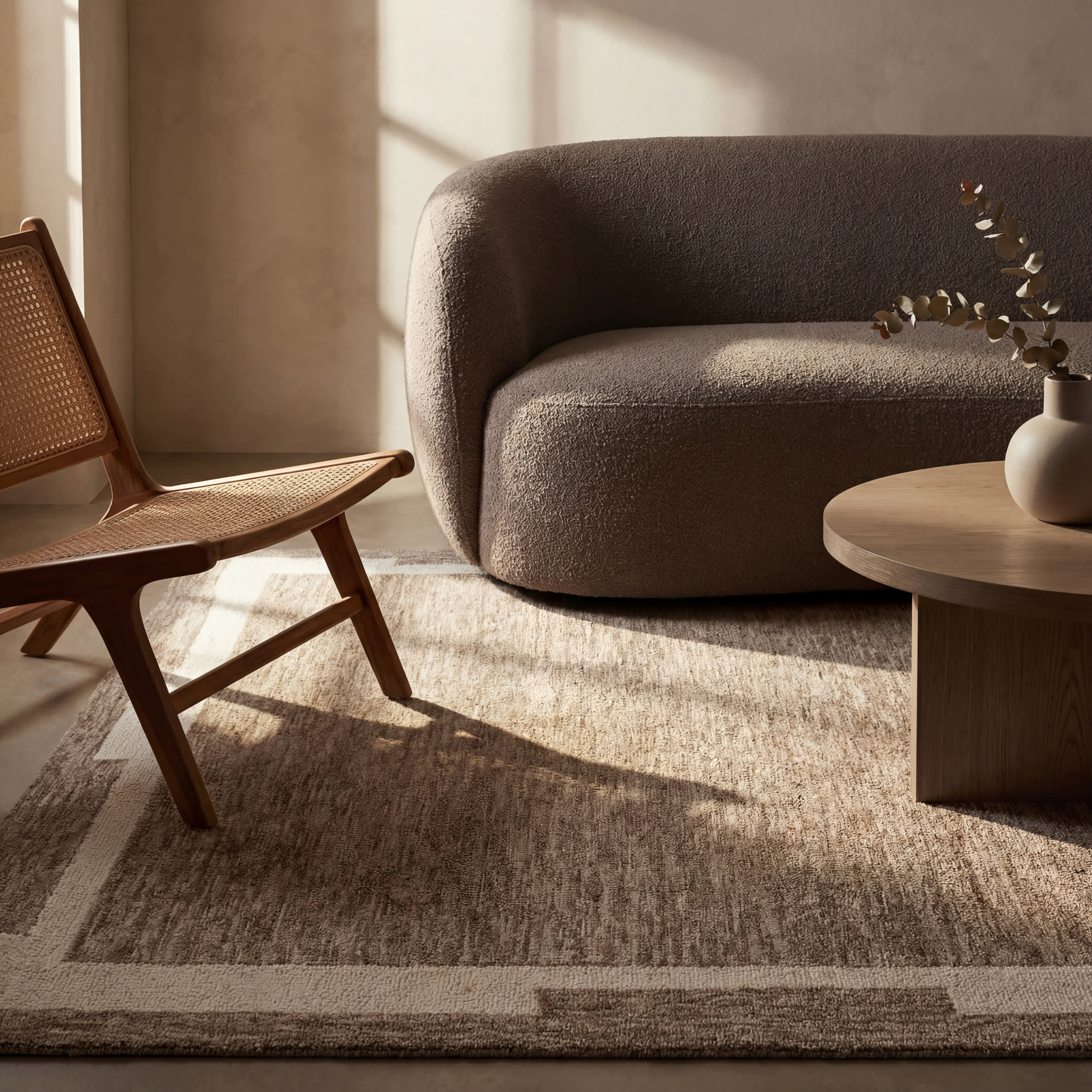 Suna Wool Modern Transitional Rug | Sand - Image 5