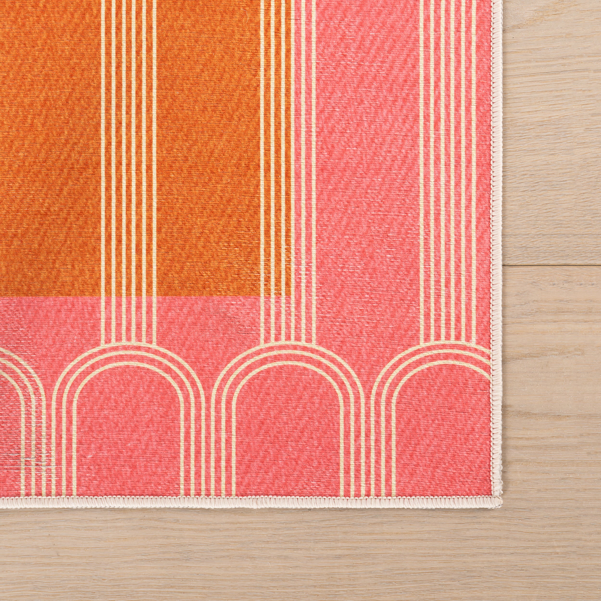 Sunset Stripe Washable Rug by Society6 | Multicolor - Image 4