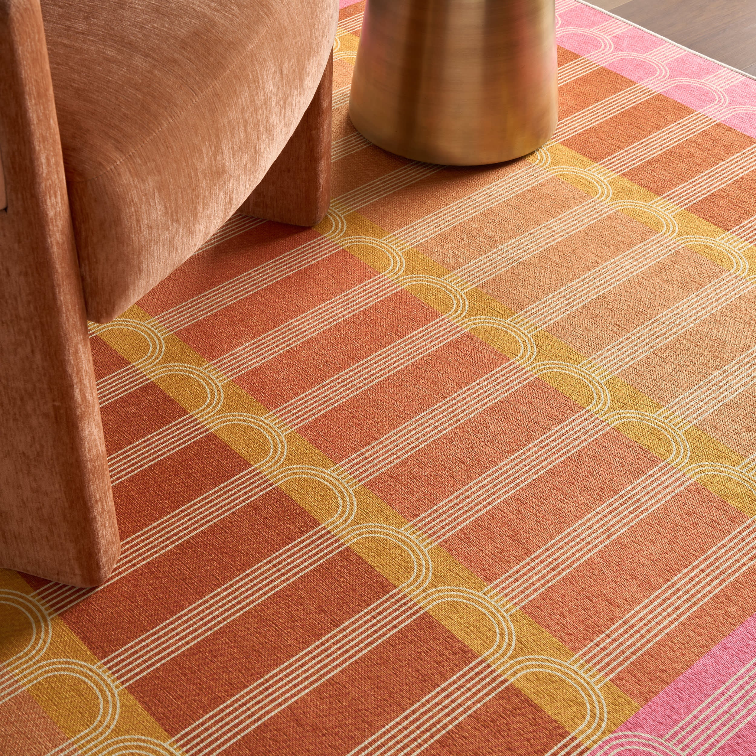 Sunset Stripe Washable Rug by Society6 | Multicolor - Image 5