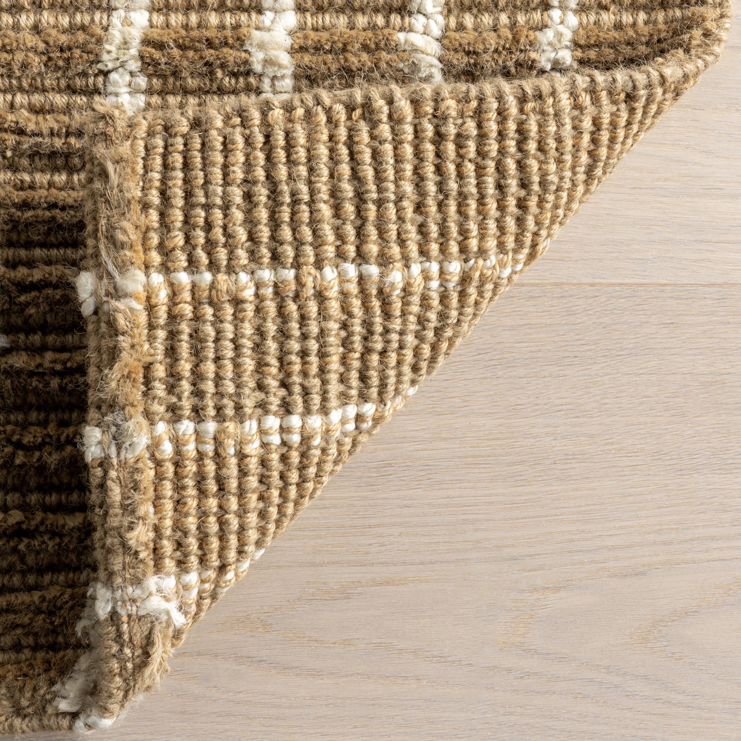 Susie Checkered Jute Rug | Natural - Image 7