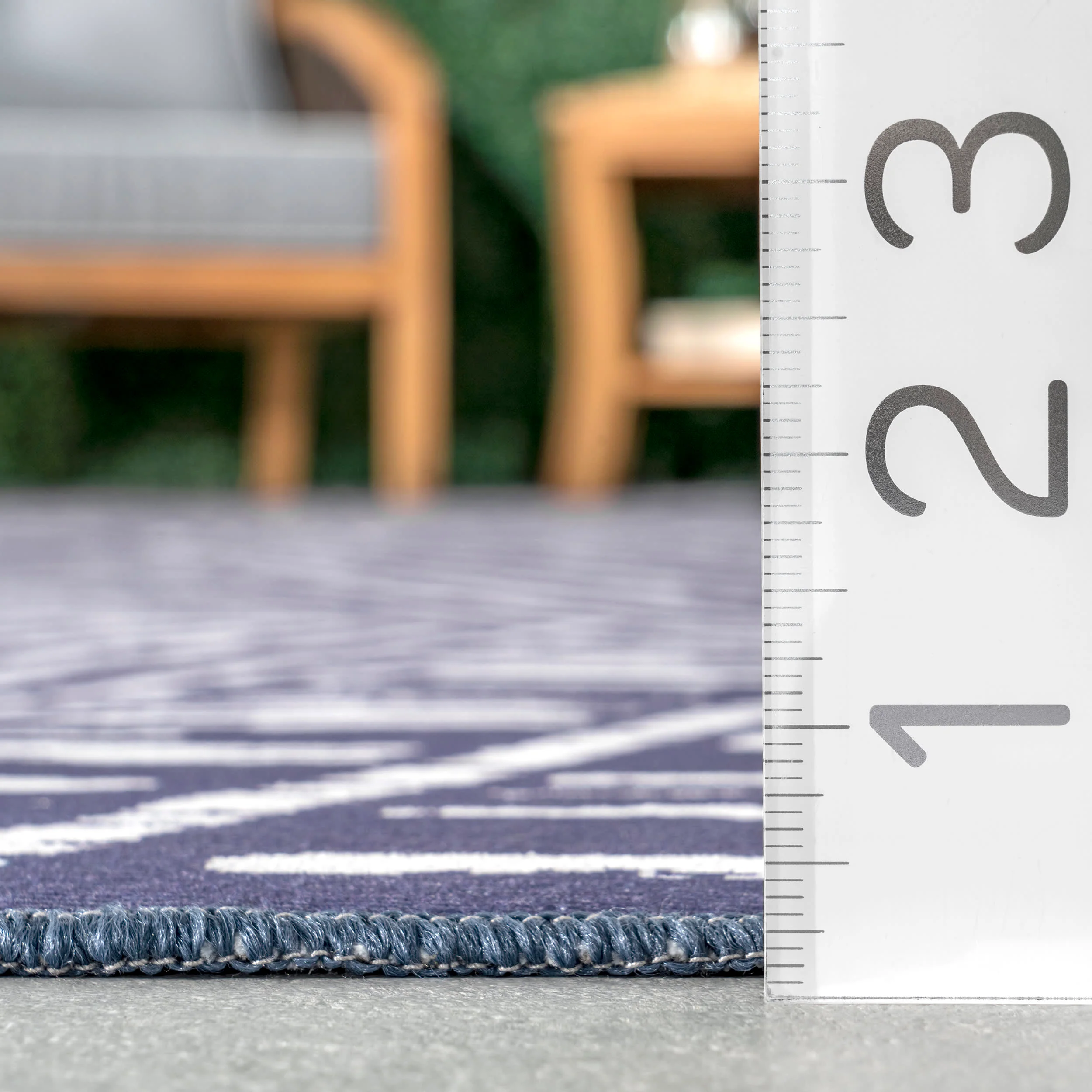 Suzy Trellis Washable Indoor/Outdoor Rug | Blue - Image 5