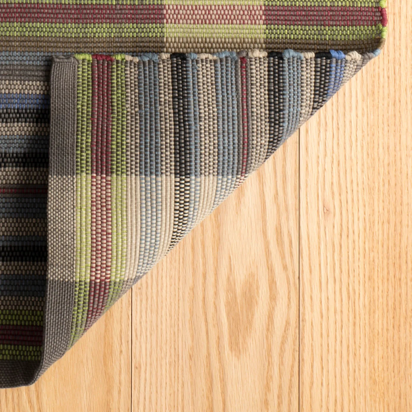 Swedish Rag Handwoven Indoor/Outdoor Rug | Blue - Image 5