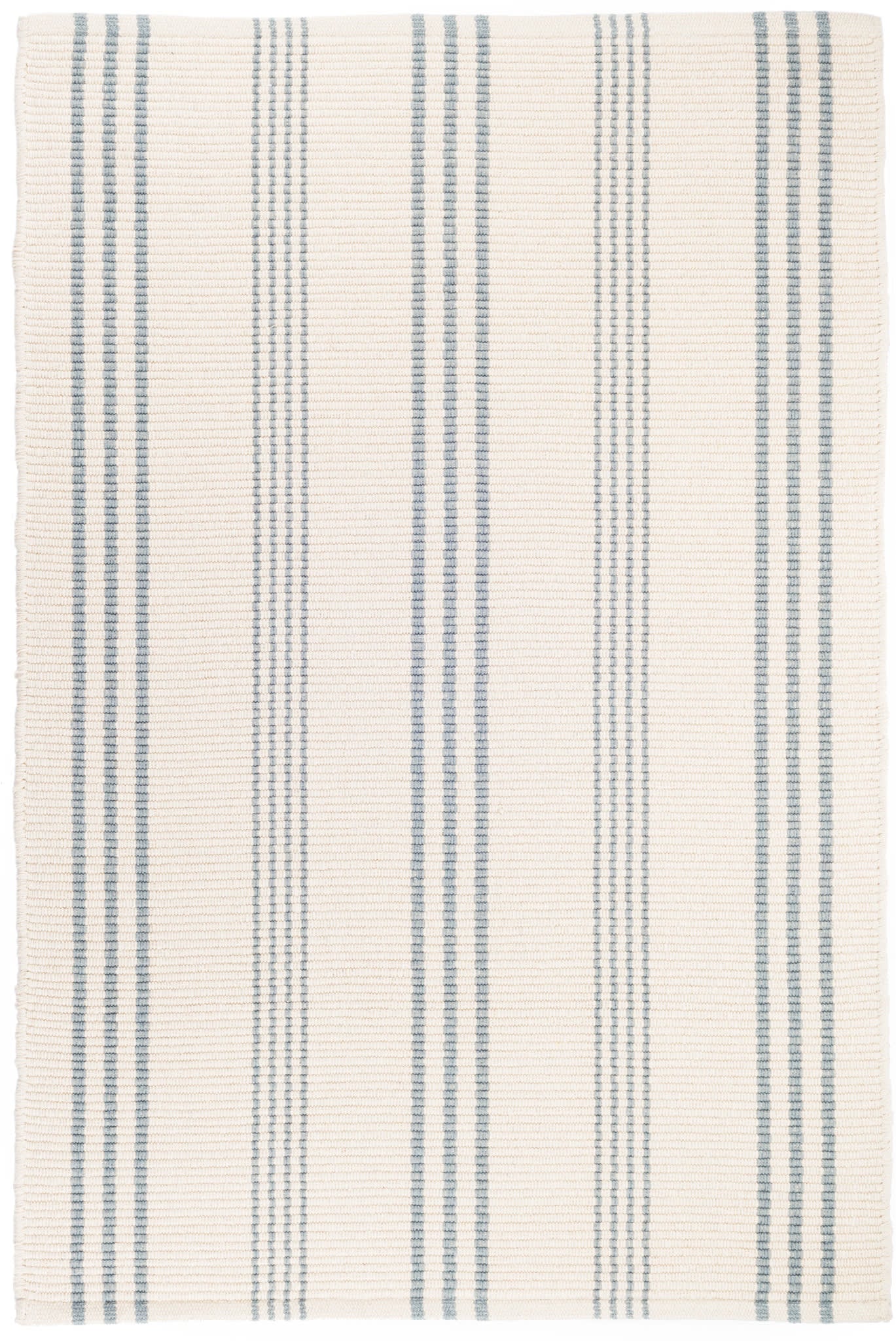 Swedish Stripe Handwoven Cotton Rug | Blue
