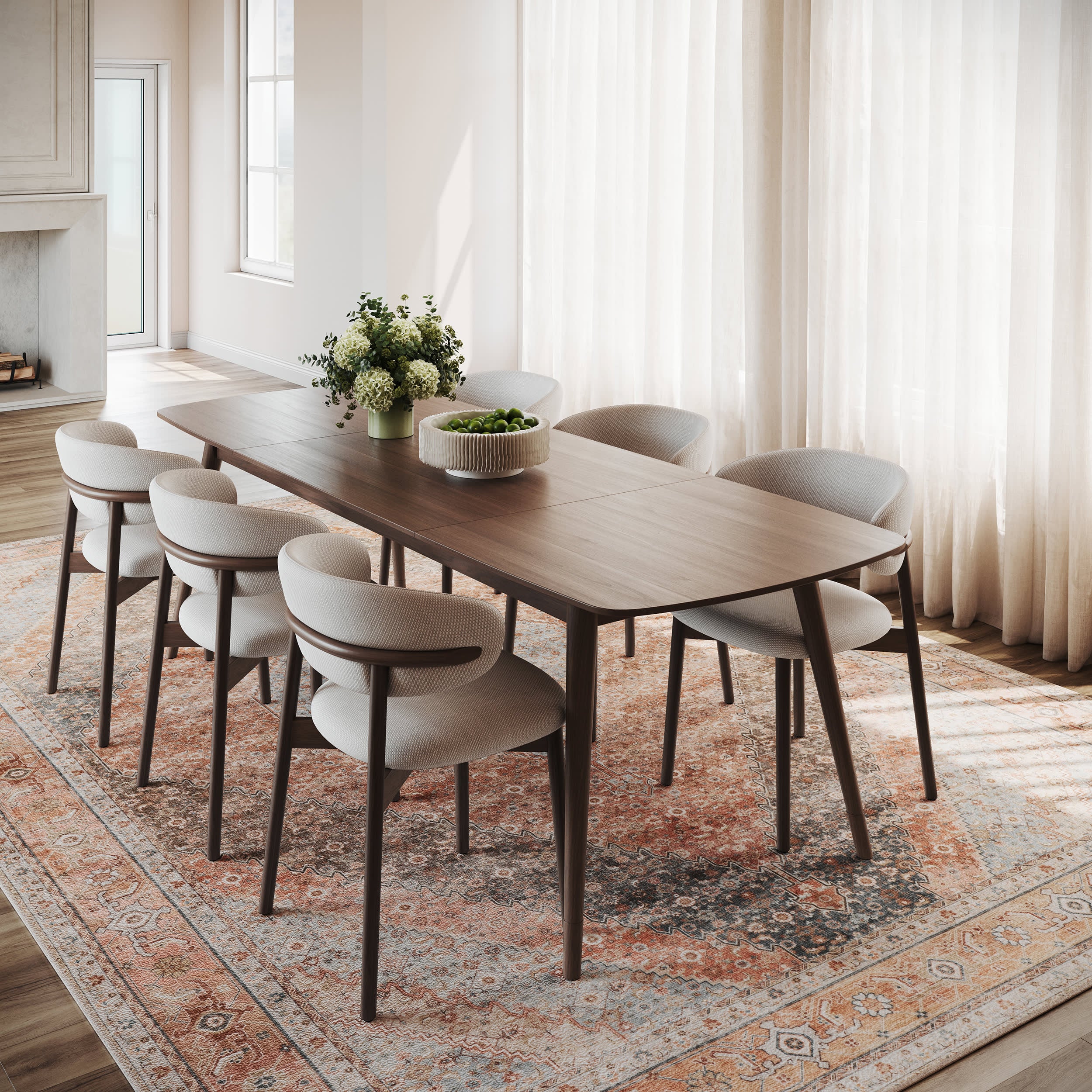 Sybella Medallion Washable Rug | Coral - Image 2