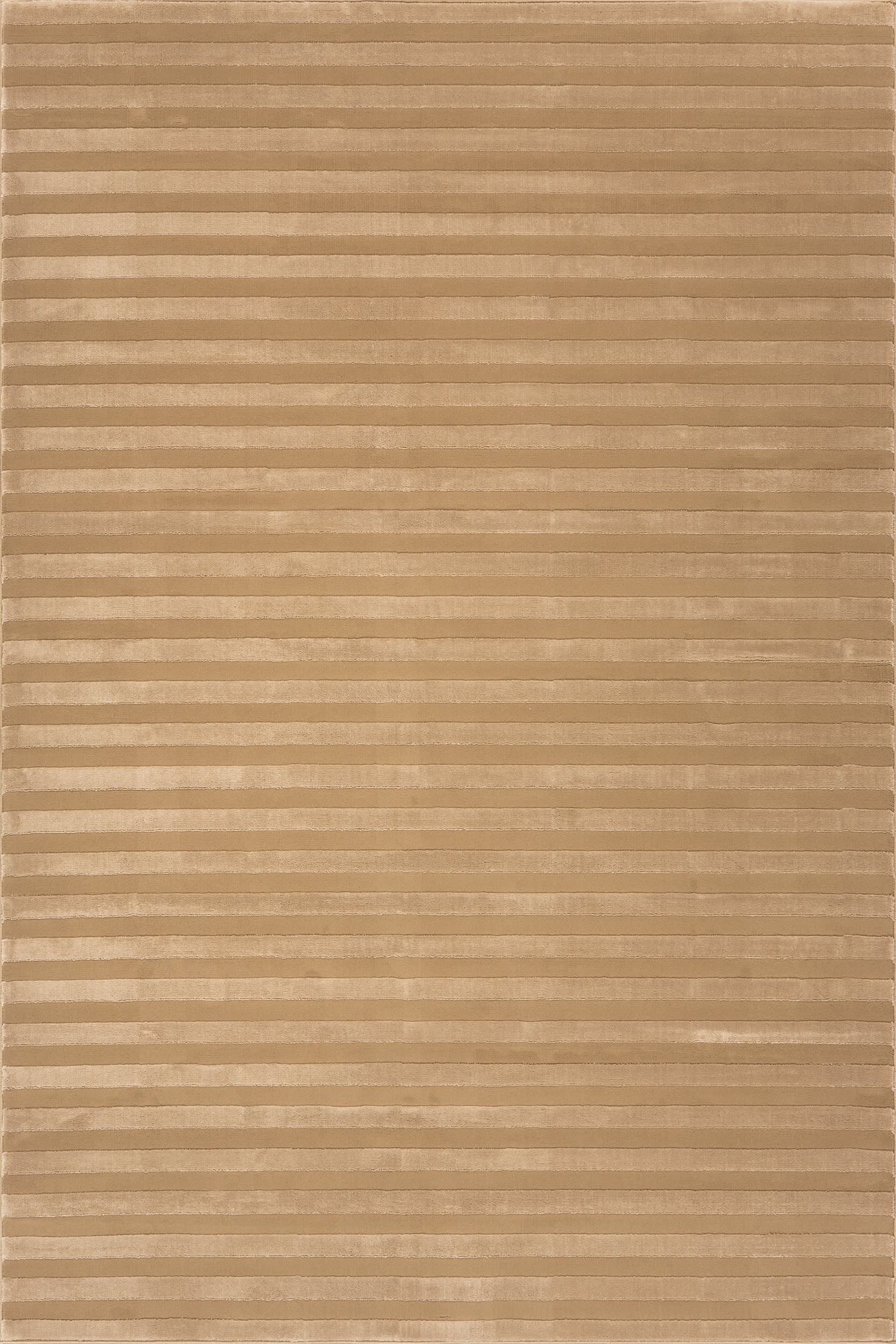 Syra Striped Plush Textured Washable Rug | Sand