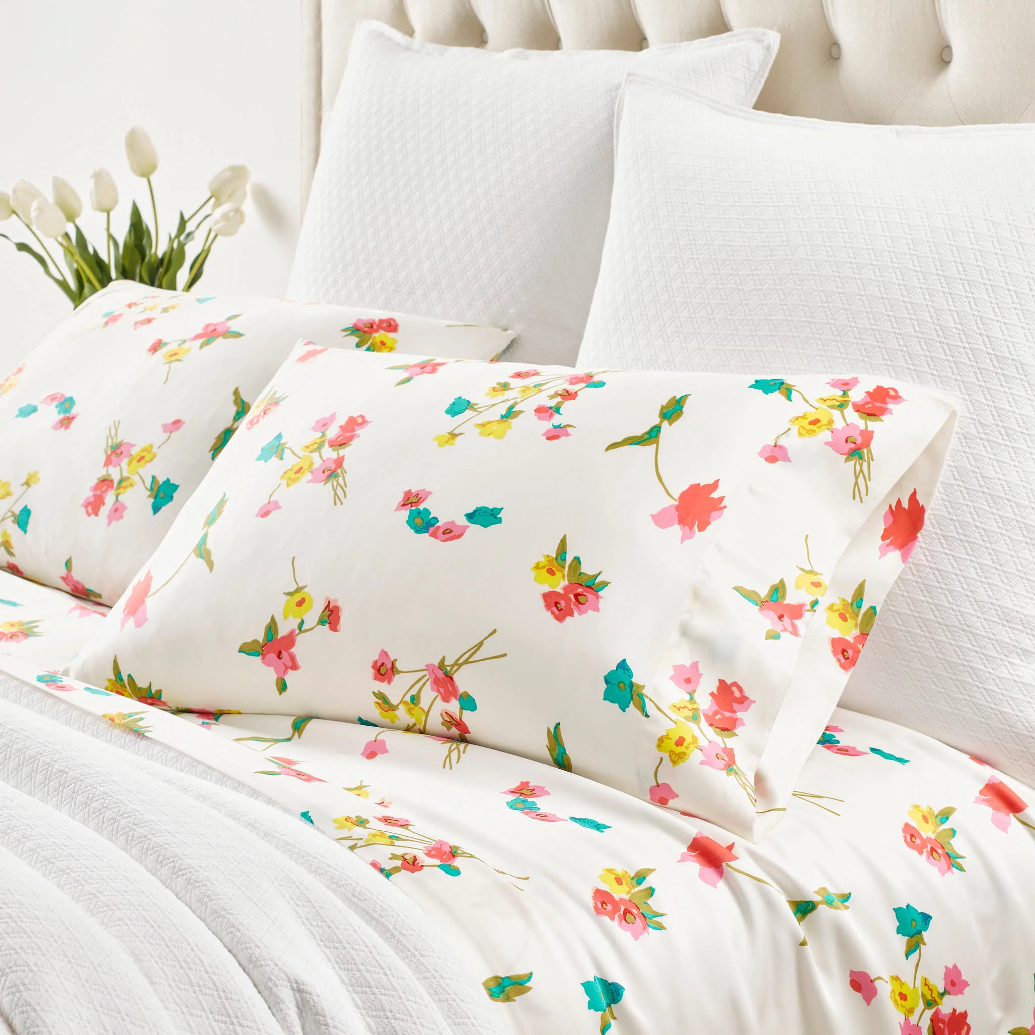 Taffeta Floral Sheet Set | Multi